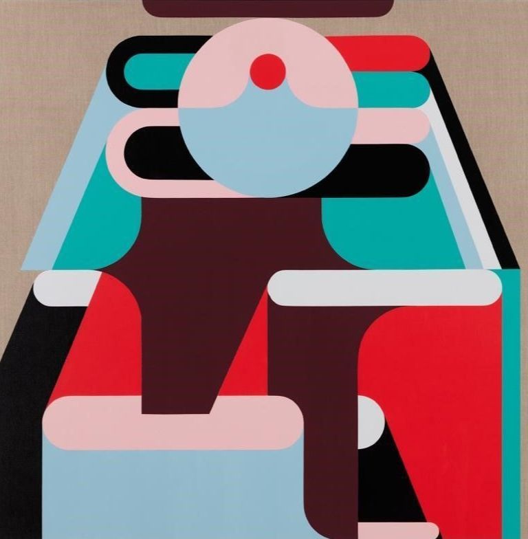 Francisco Muñoz, Temple of Mars, 2025. Acrylic on linen, 150 x 150 cm, 59 x 59 in. Courtesy of the artist and RGR Gallery (Mexico).