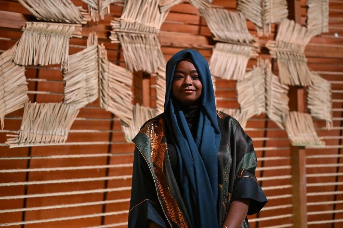 The Chain that Rebelled Against the Earth by Bashaer Hawsawi. Palm Fronds, Mixed Media. Ithra Collection 2025.