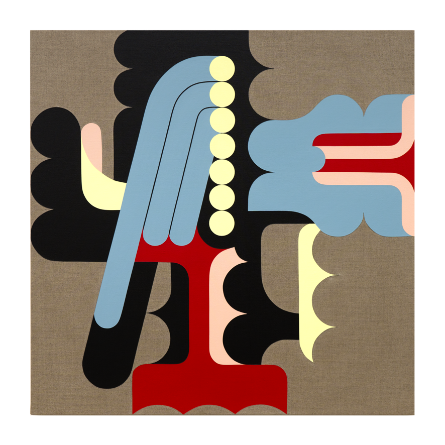 Francisco Muñoz. Villita, 2024. Acrylic on linen canvas, 80 x 80 cm, 31.5 x 31.5 in. Courtesy of the artist and RGR Gallery (Mexico). 