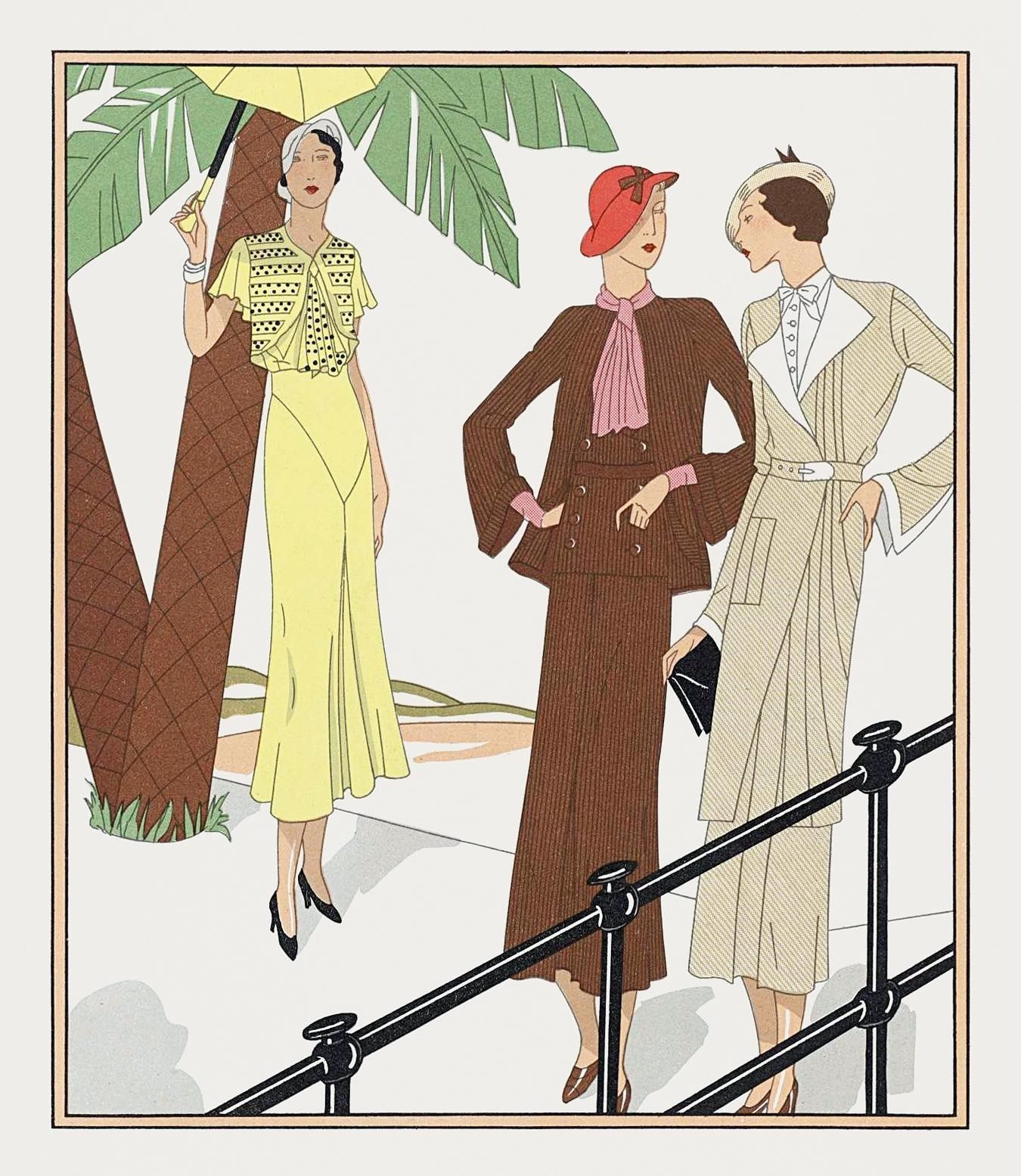Women’s clothing (1932) fashion illustration by Maggy Rouff. Credit: Public Domain Review, Rawpixel.