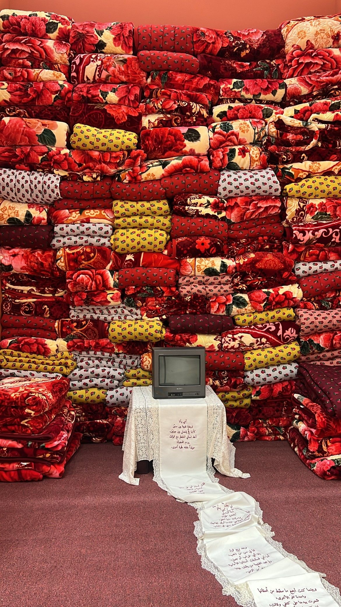 The Reparation of a Lost Tooth, 2024. Multimedia installation. Through imaginatively recreating a version of her grandmothers' homes from her dreams, the artist draws on a childhood memory of losing a tooth to relive the intimacy of early places and experiences. Ministry of Culture collection, Saudi Arabia. By Abeer Sultan Courtesy of the Echoes of the Familiar exhibition.&nbsp;&nbsp;