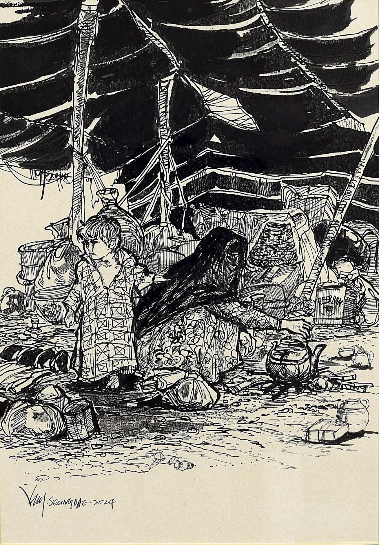 عمل فني لكيم سنغباي. تصوير أكبر حسين