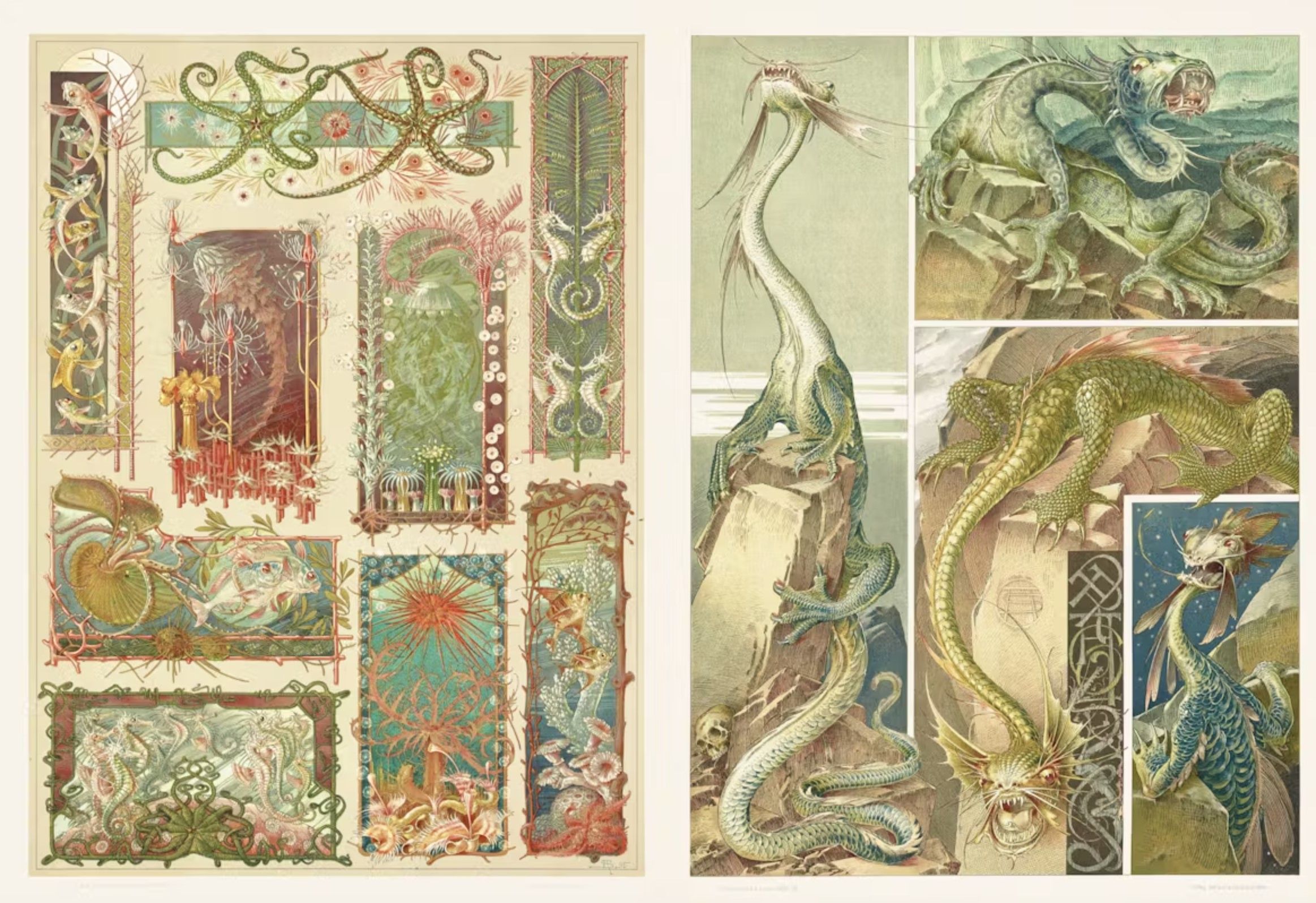 What do you see? Enjoy Anton Seder’s The Animal in Decorative Art (1896). Credit: Public Domain Review. 