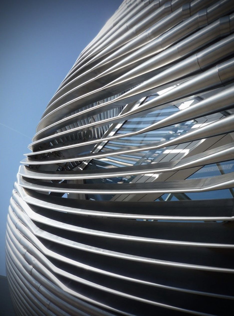A Cloak of Stainless Steel Pipes: A visualization of Ithra design in its early stages. Courtesy of Snøhetta.