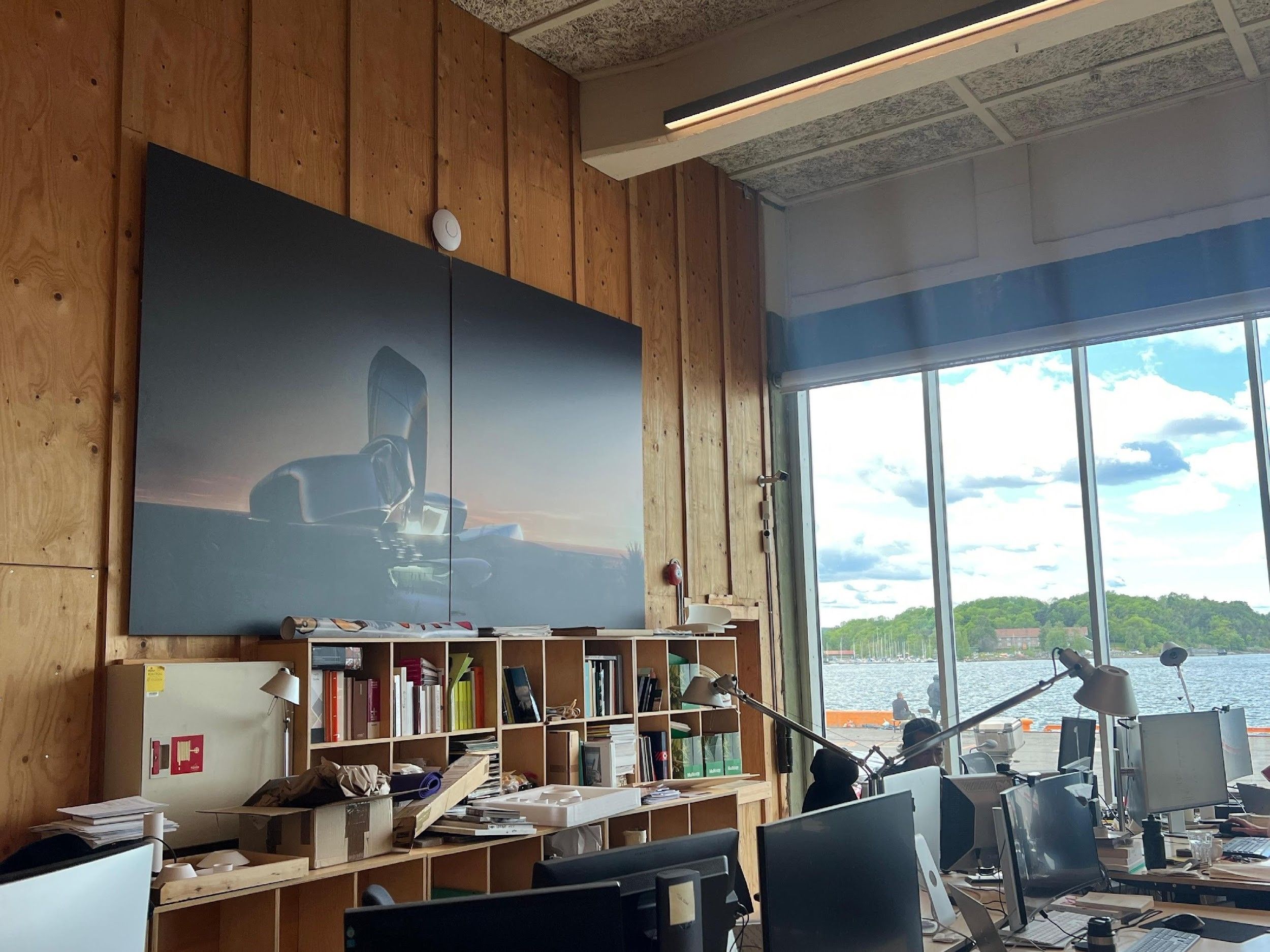 Ithra on the wall of the Snøhetta office in Oslo. Photo by Nora Alharthi, June 2025. 