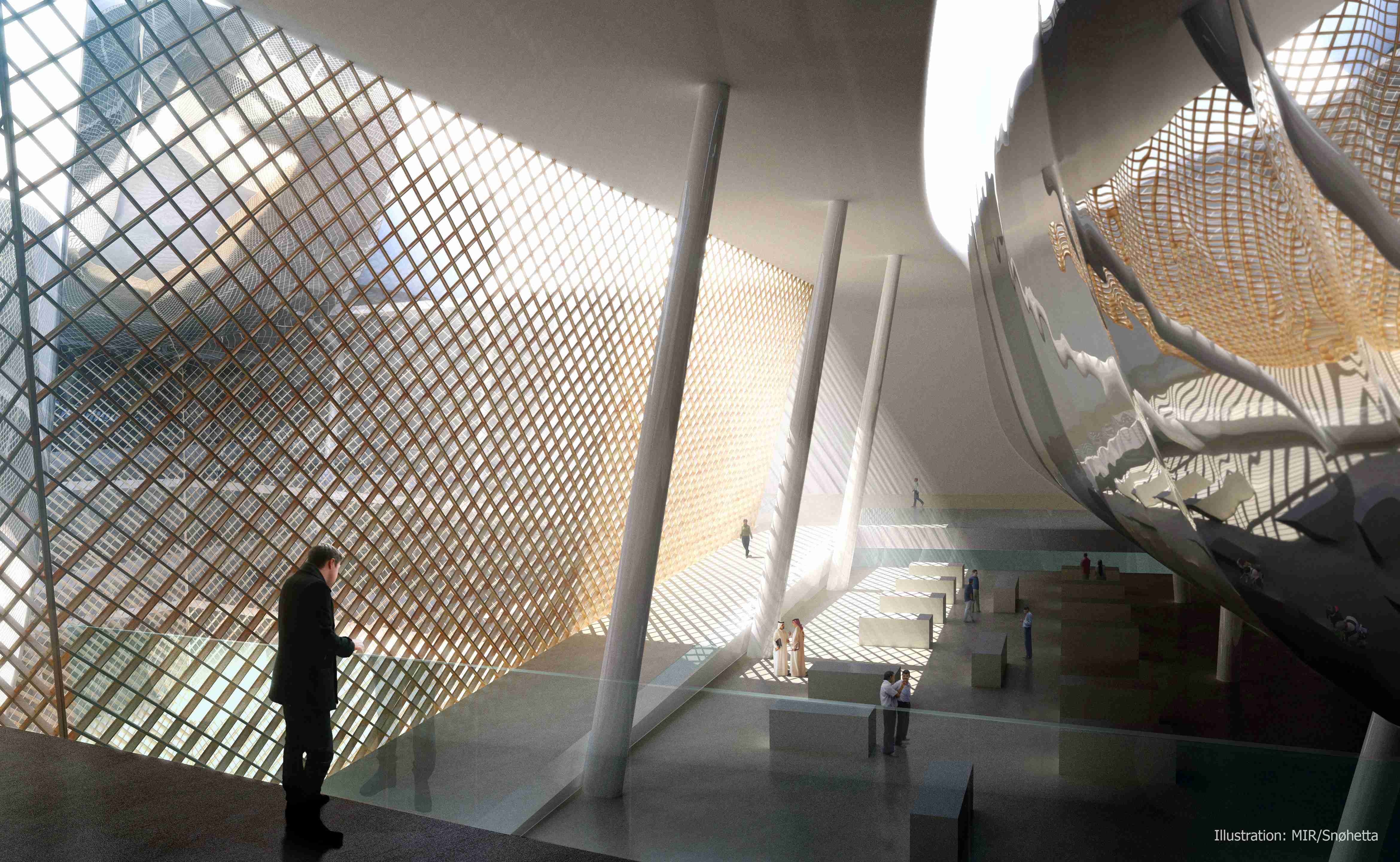 A visualization of Ithra design in its early stages. Courtesy of Snøhetta.