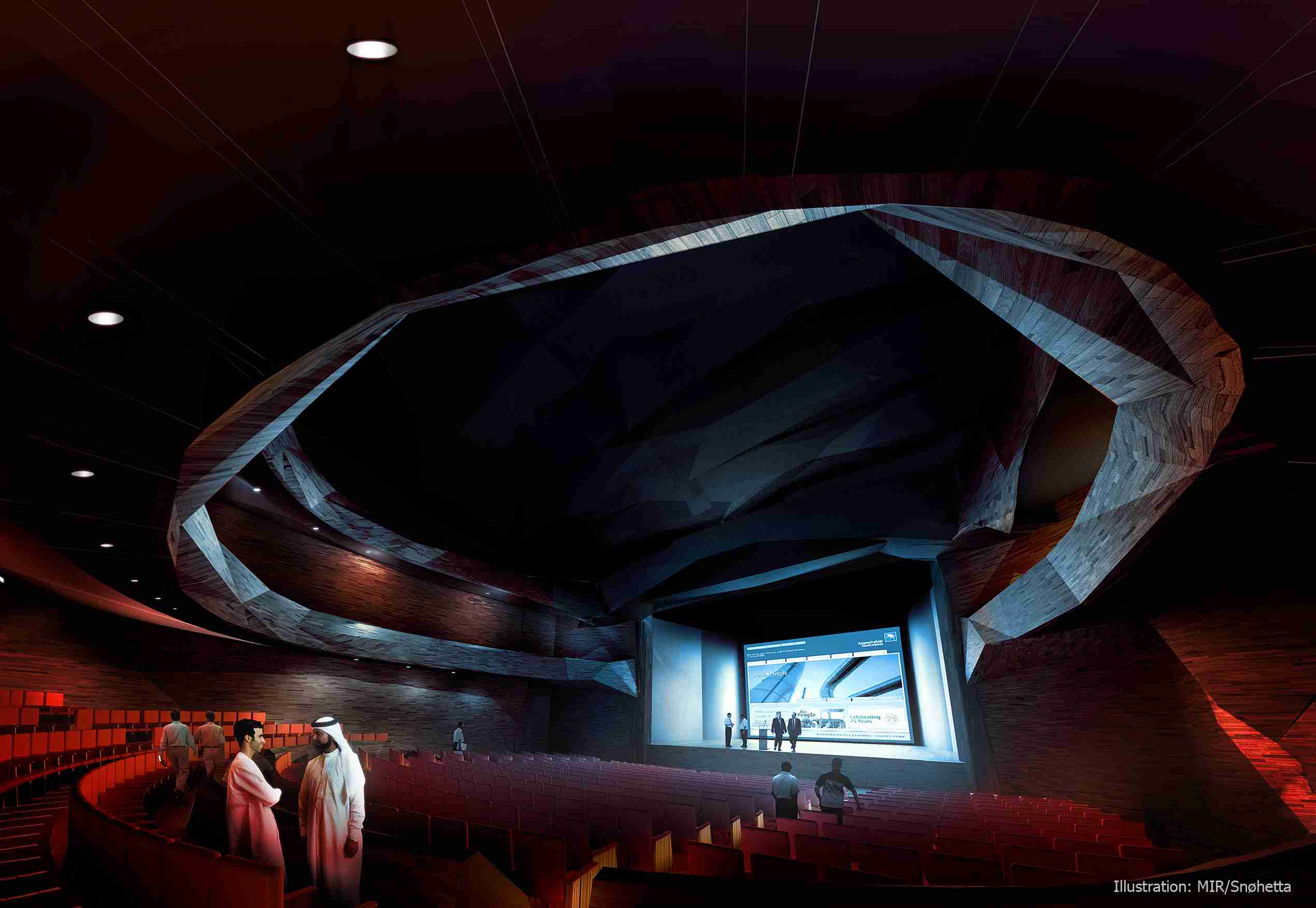 A visualization of Ithra design in its early stages. Courtesy of Snøhetta.