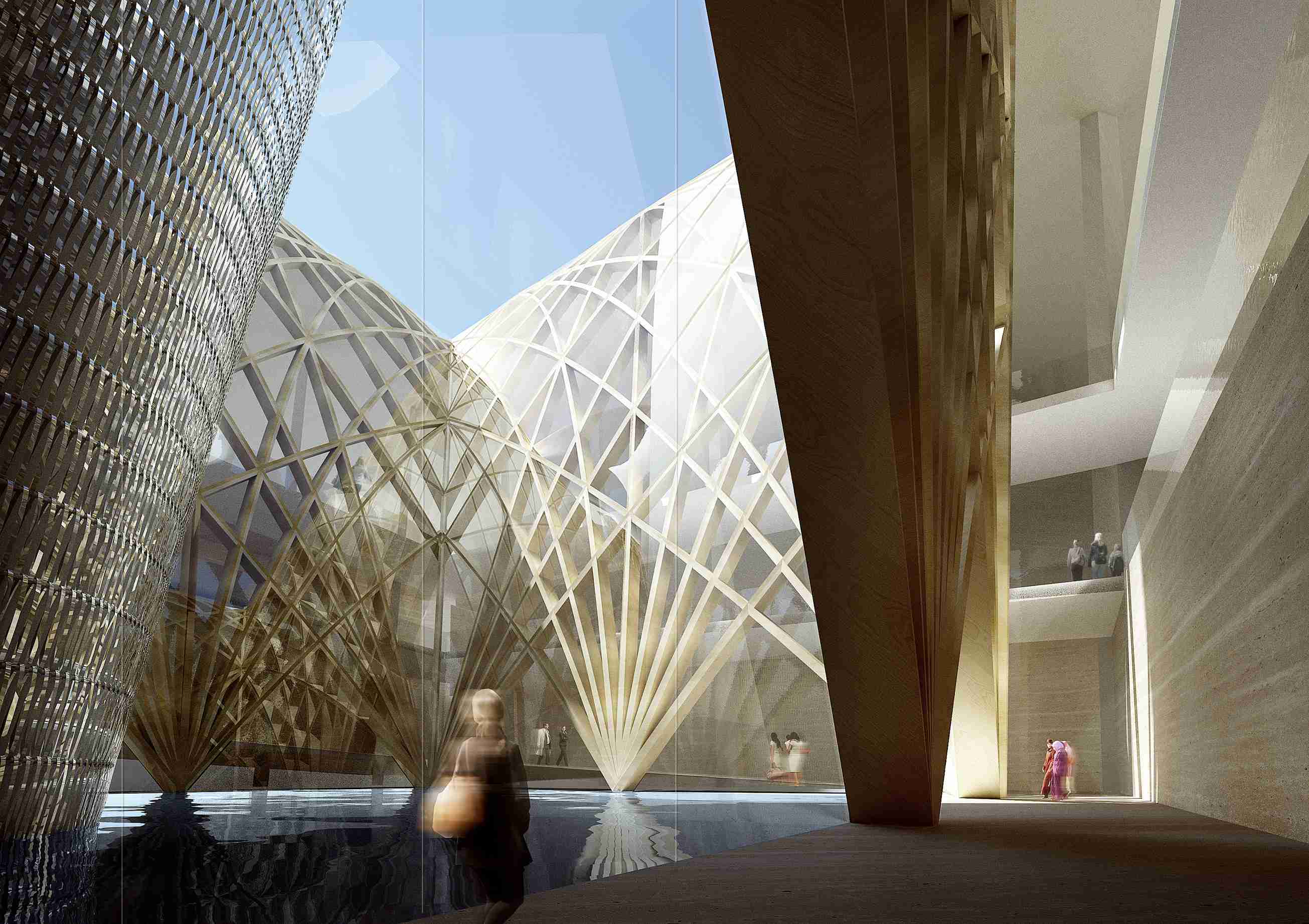 A visualization of Ithra design in its early stages. Courtesy of Snøhetta.