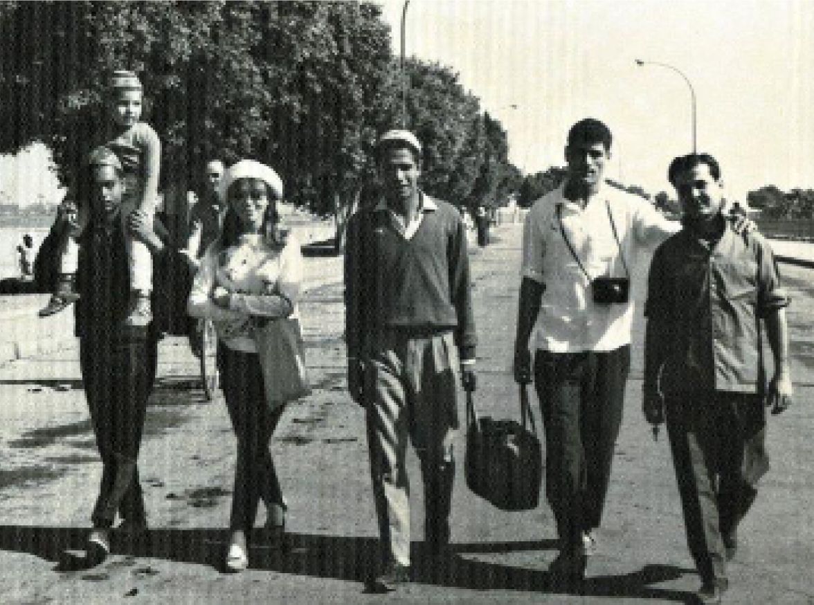 Mounirah Mously, second from left, with her colleagues in Cairo, Egypt, 1967.