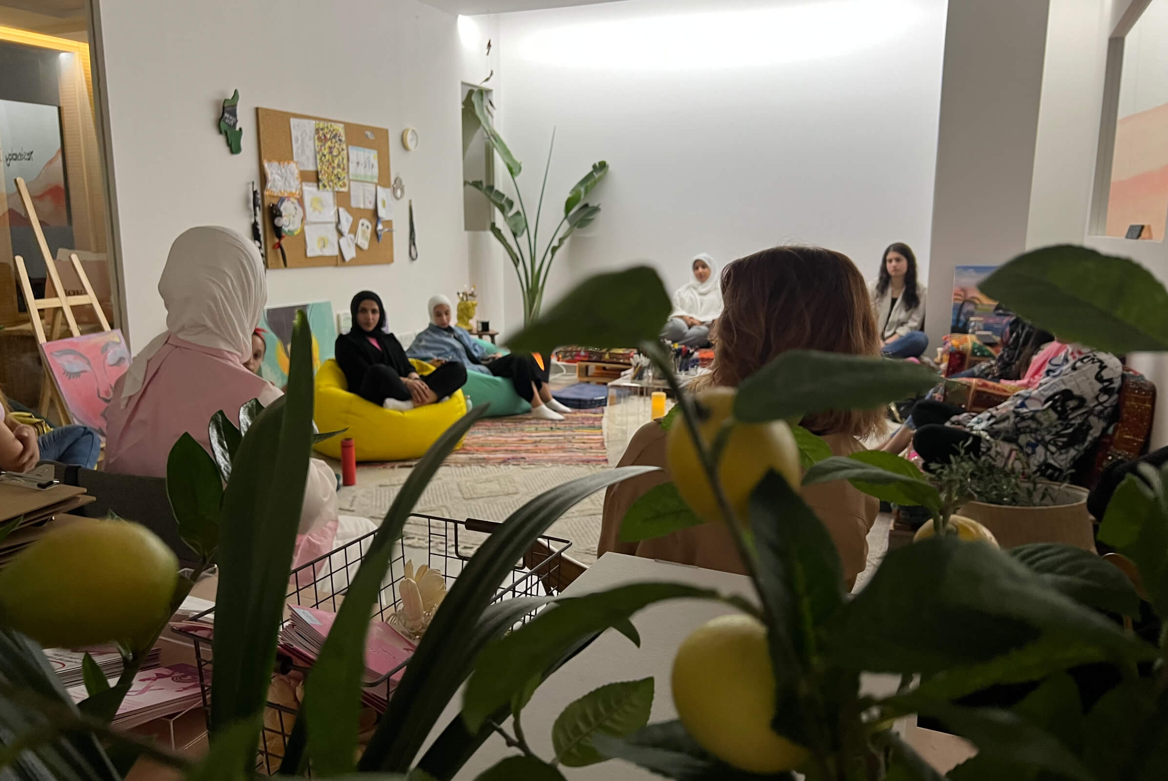 Alaa’s art therapy studio in kuwait. Courtesy of the artist.