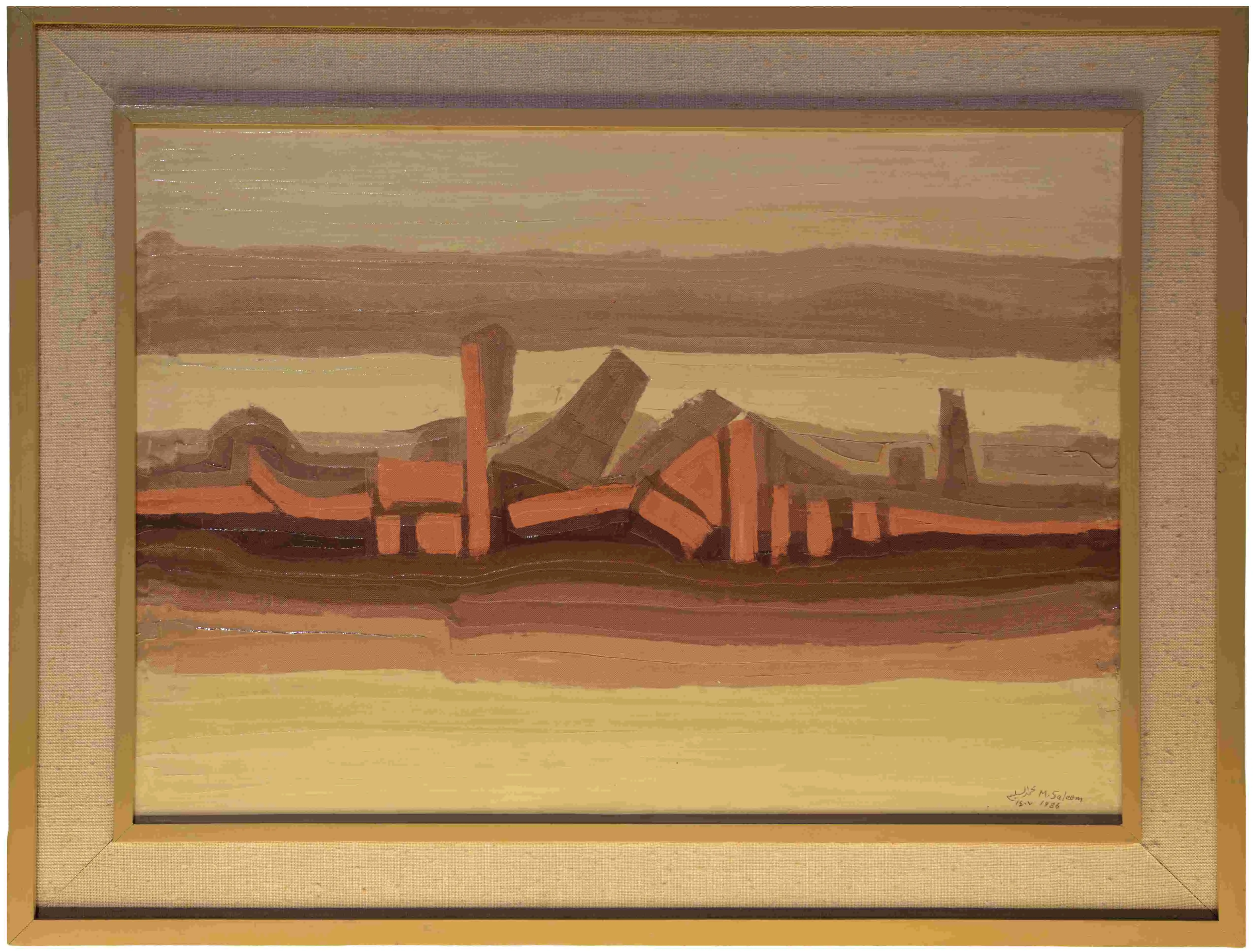 ‘Untitled.’ Mohammed Alsaleem. 1986. Oil on canvas. 50 x 70 cm. Courtesy of Art Jameel Collection, Dubai UAE. Photo by Ahmed Al-Thani.&nbsp;