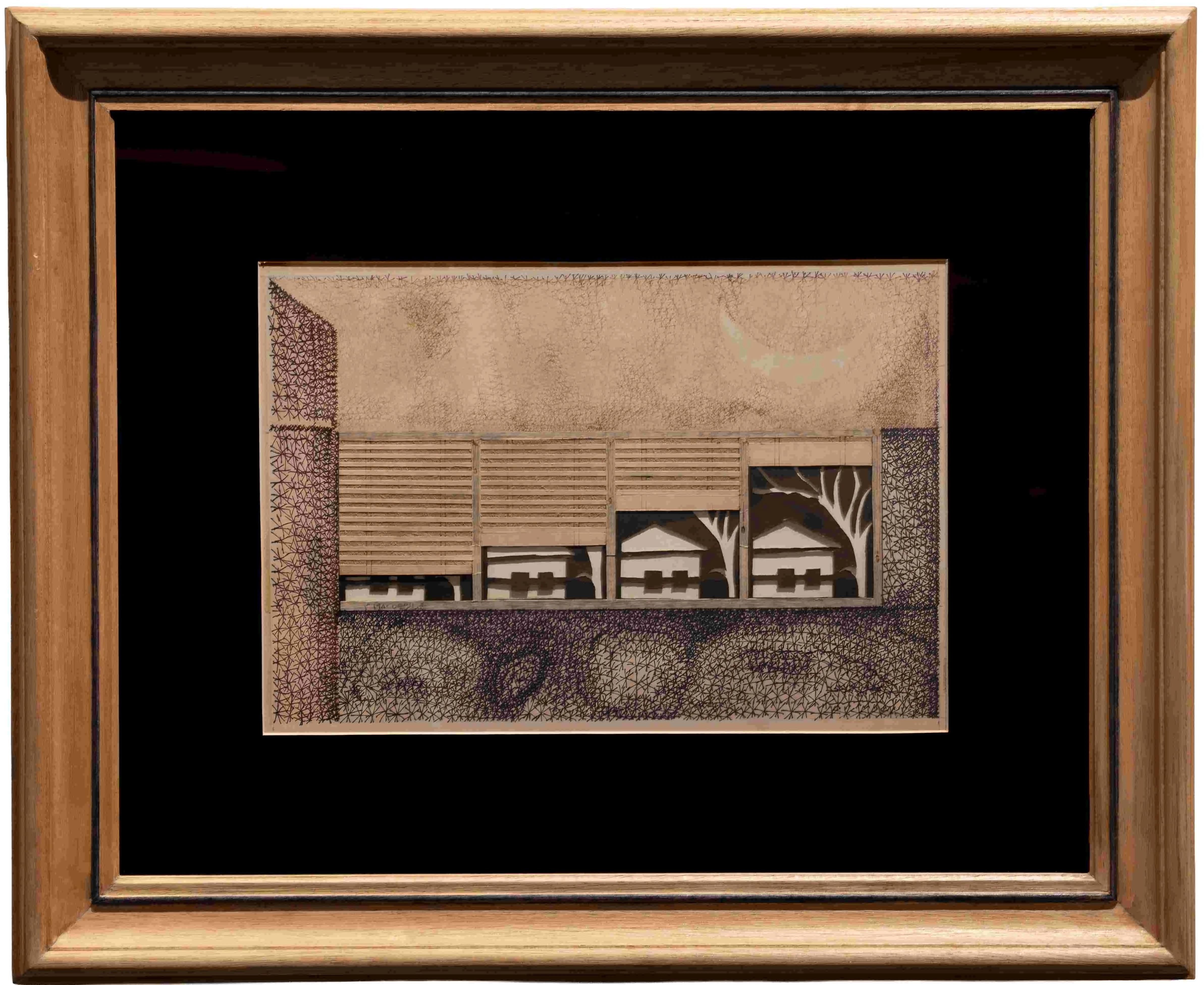 ‘Untitled.’ Mohammed Alresayes, 1980. Ink on paper. 27 x 38 cm. Courtesy of Abstract Art Gallery, Riyadh, KSA. Photo by Ahmed Al-Thani.&nbsp;