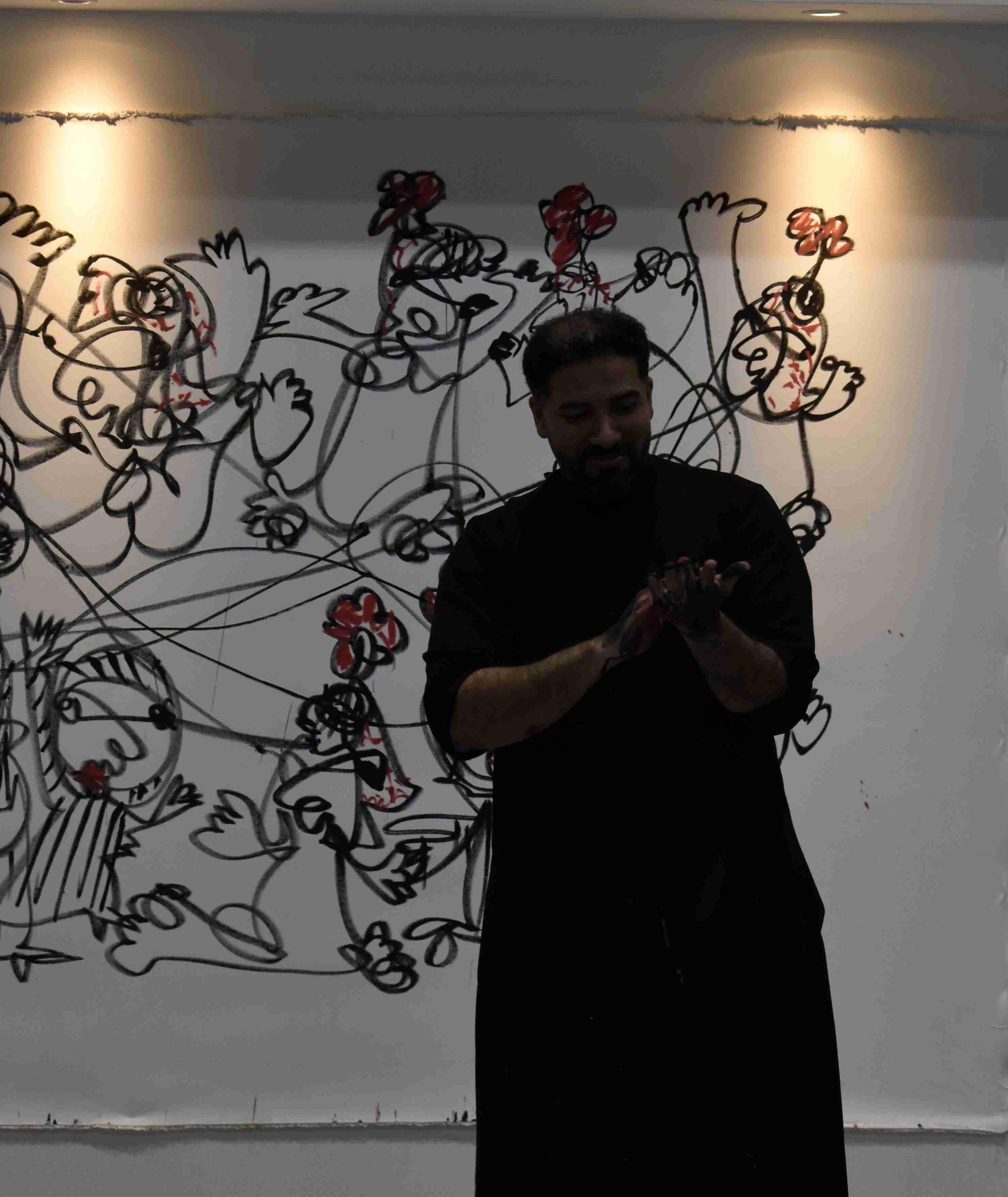 The artist Hussain Alismail.&nbsp;