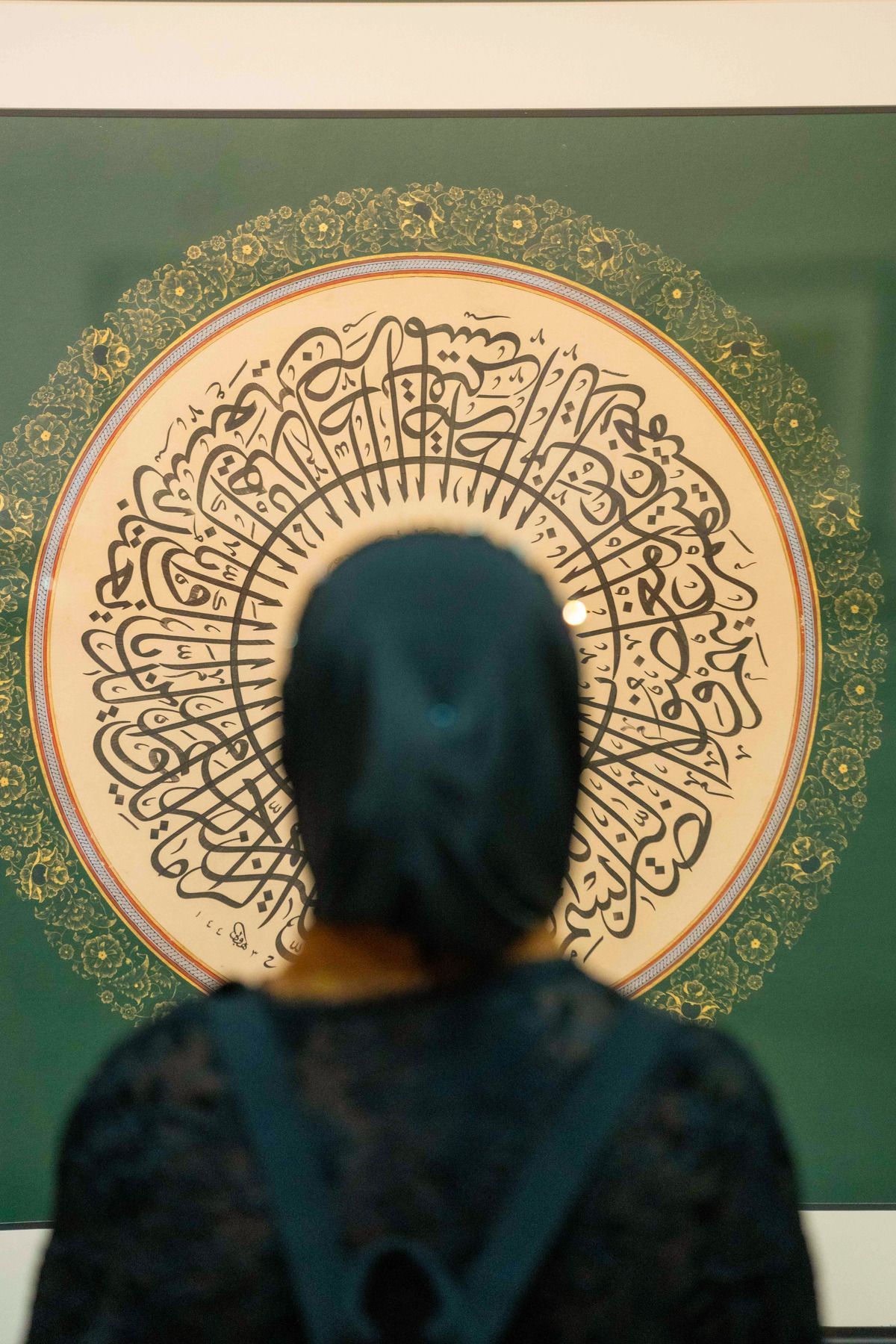 Artwork by Muhammad Melifini Hobe in the Classical Calligraphy Exhibition at theCultural & Scientific Association. Courtesy of the Dubai Culture and Arts Authority.
