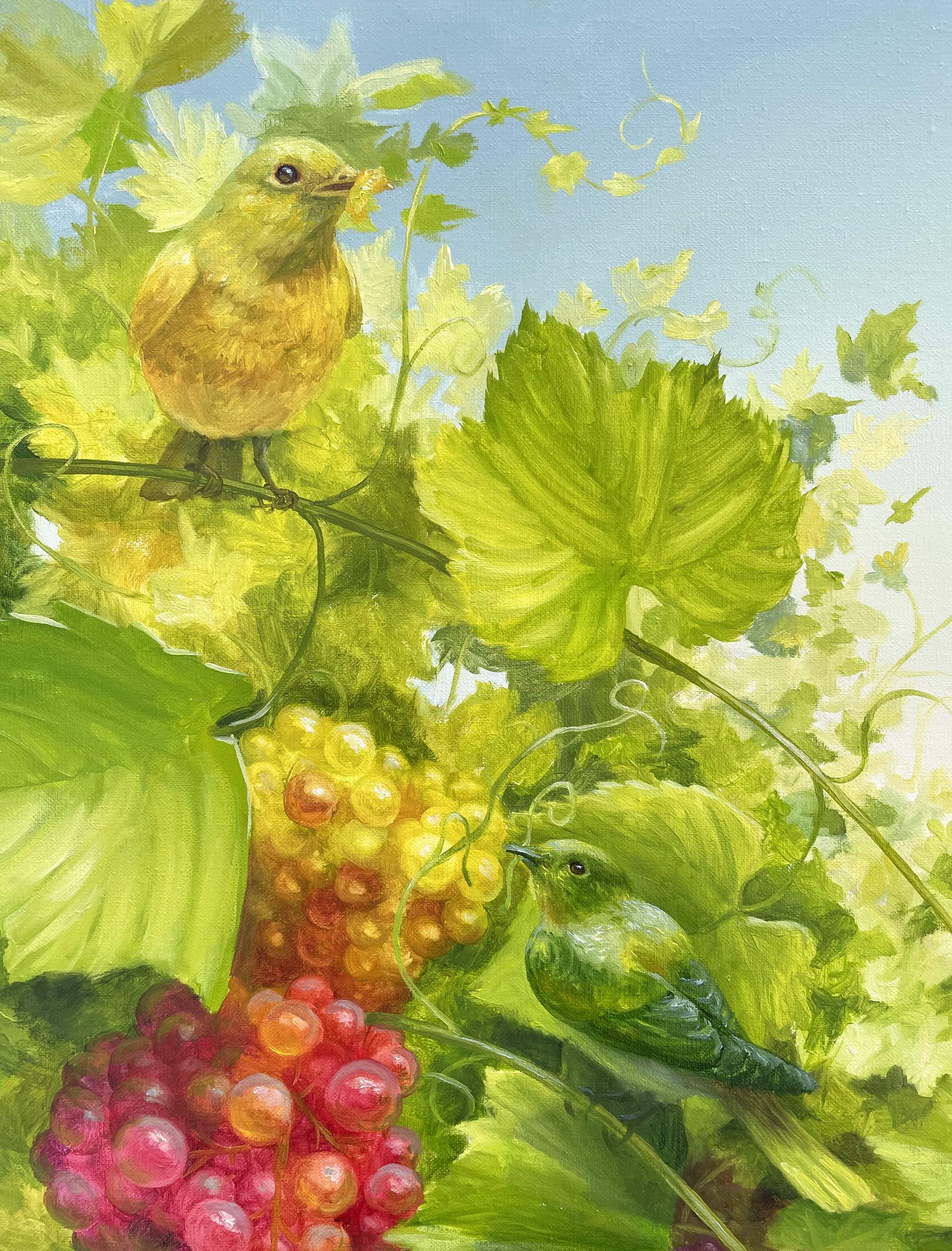Grape Birds detail.
