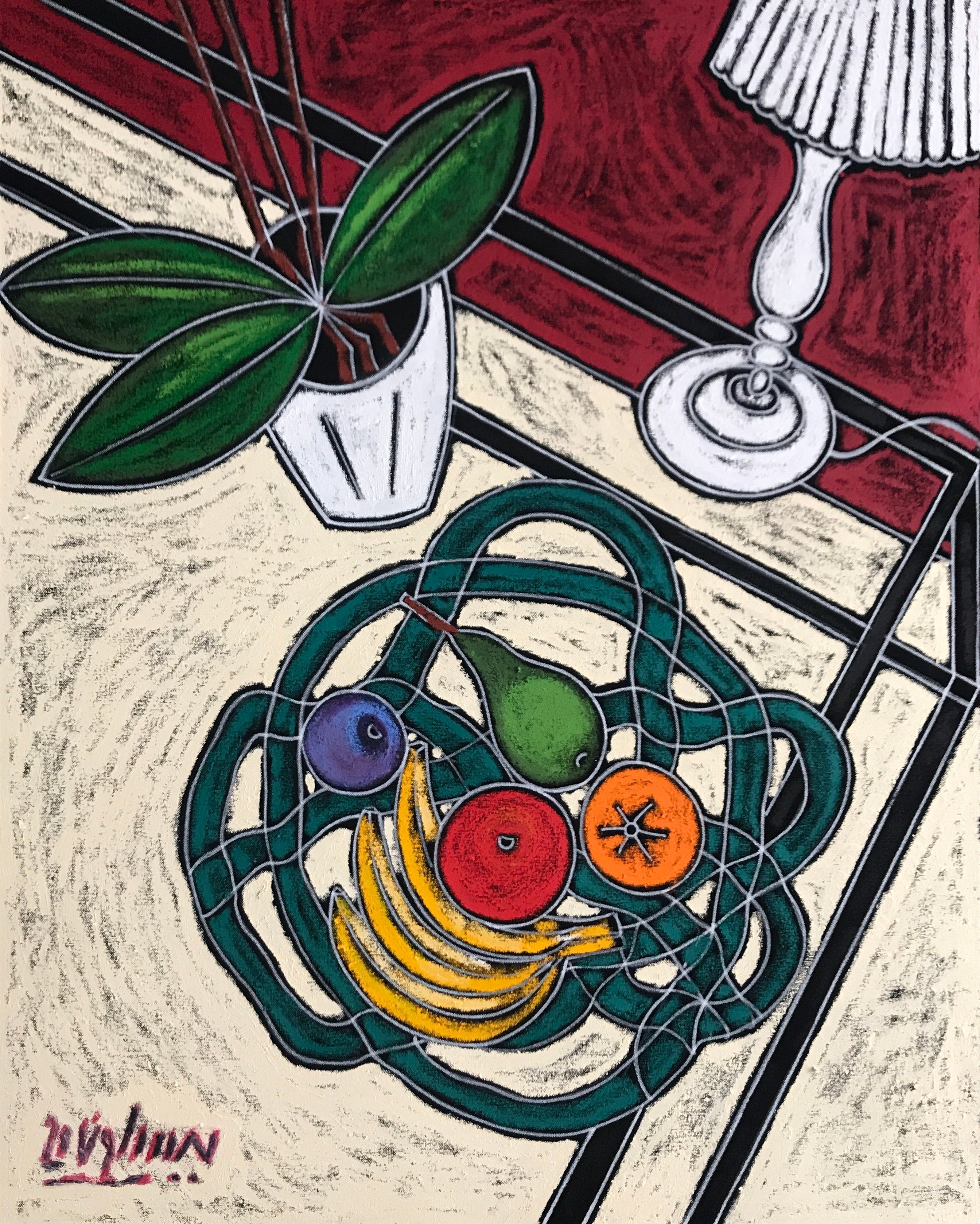 On the edge (Home 44), Oil on Canvas, 95X75cm, Novermber 2021. Courtesy of the artist.&nbsp;&nbsp;&nbsp;&nbsp;&nbsp;