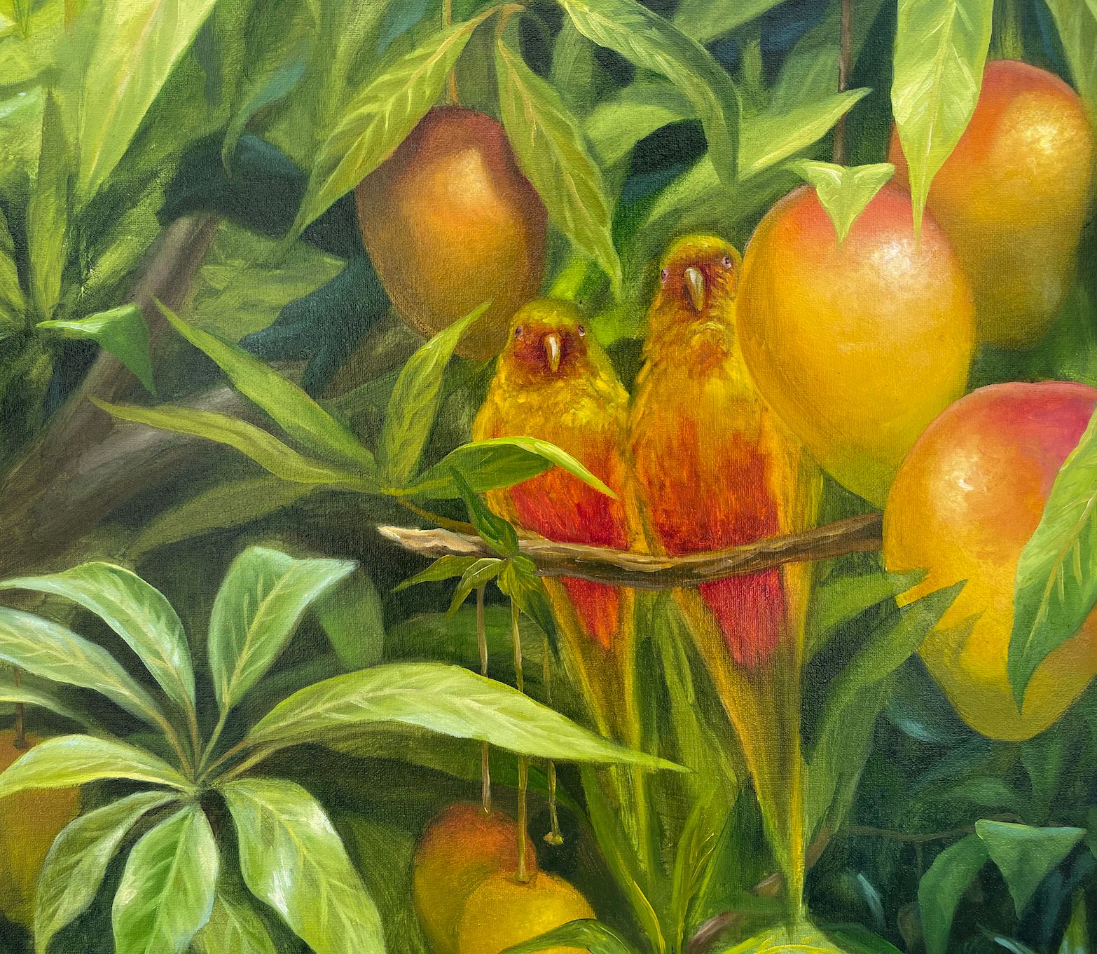 Mango Birds detail.