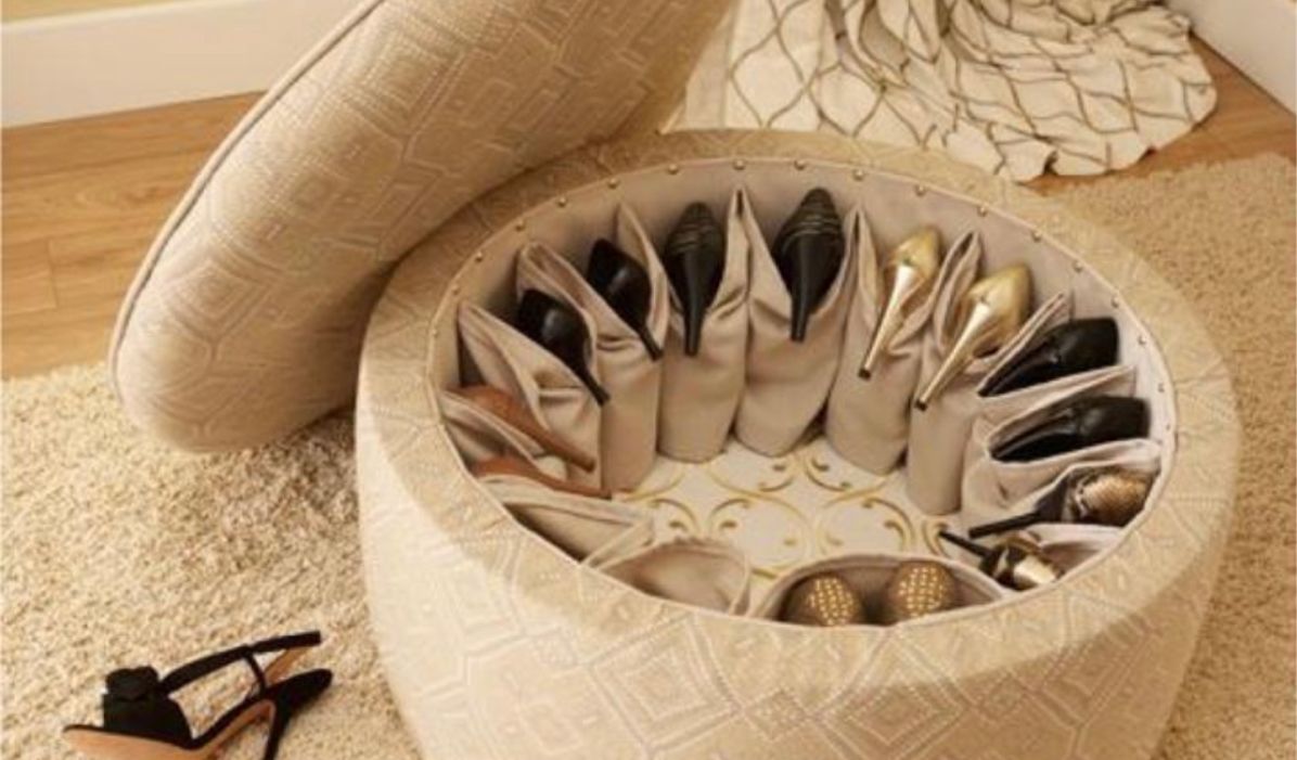 مخزن أحذية من الإطارات المعاد تدويرها مشروع هند الثرمان.