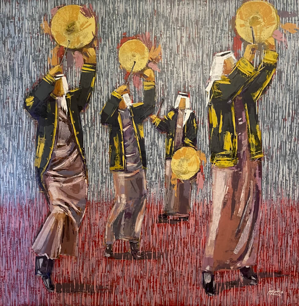 Acrylc colors on canvas. Size 2*2 m. Art courtesy of the artist.