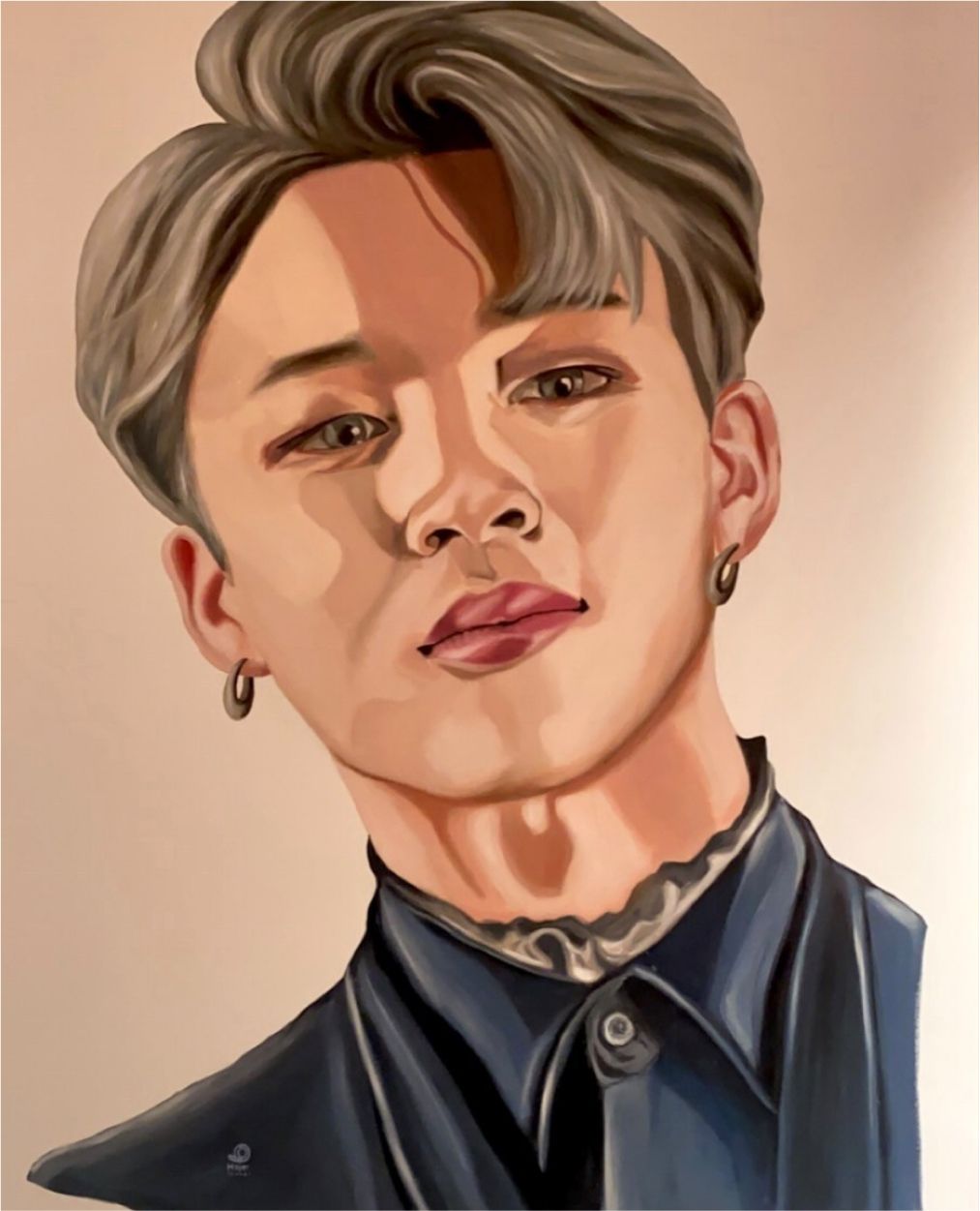 هاجر شعبي جيمين ألوان زيتية - جدار متر ونصف * 2 متر