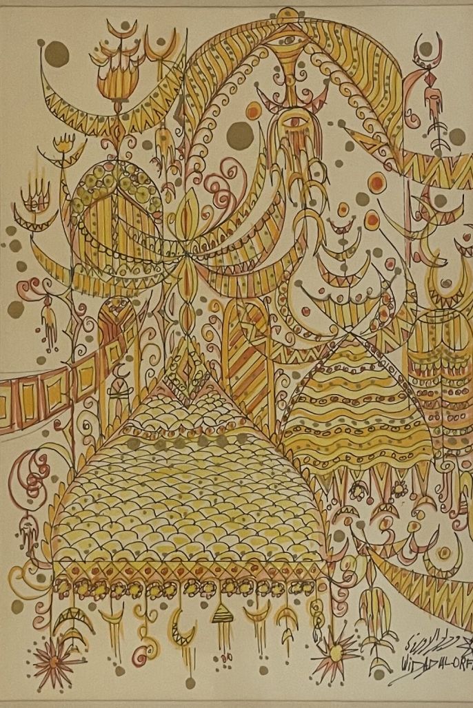 Untitled Artwork by Widad Alorfali, Courtesy of the Al-Khudairi and Abbas Family.