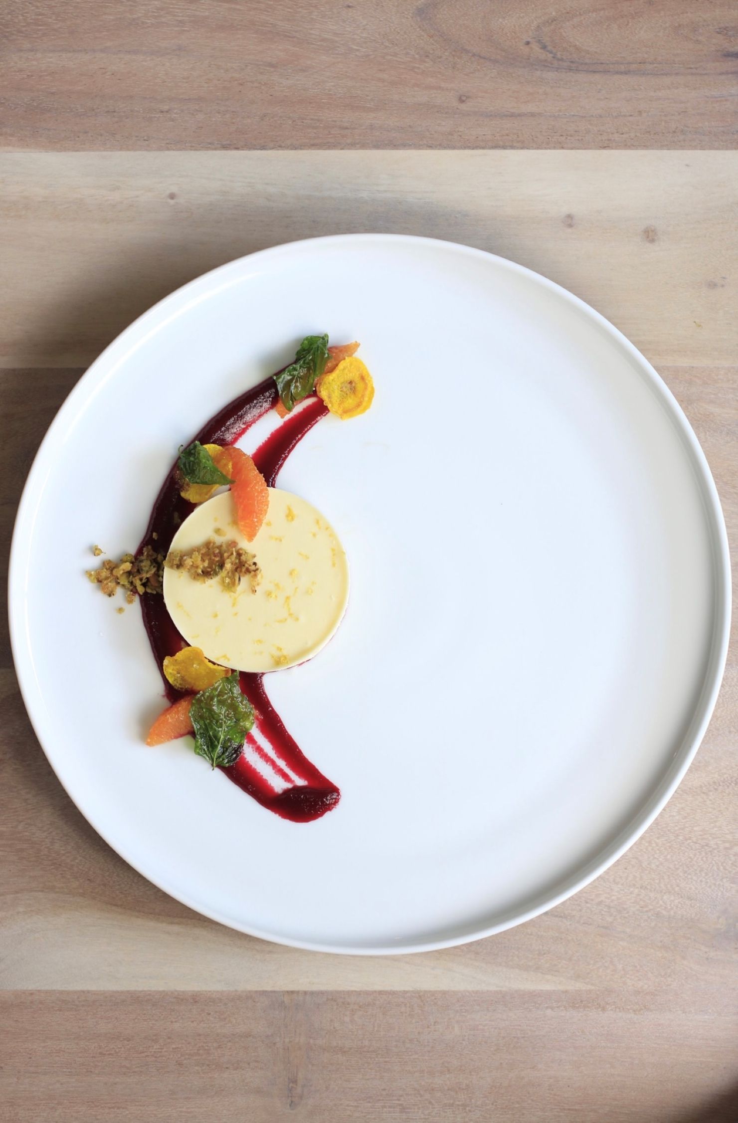 Panna Cotta with Beet. Courtesy of the chef Bri Baker. 