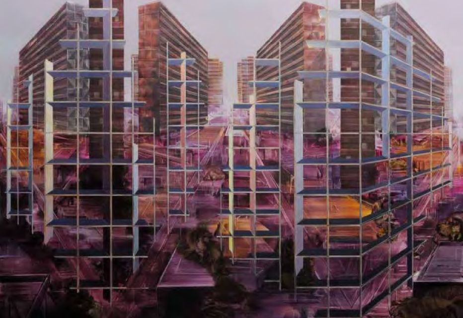 ‘Zinnober,’ by Driss Ouadahi. 2014. Oil on canvas, 190 x 240 cm. Image courtesy of Barjeel Art Foundation, Sharjah.