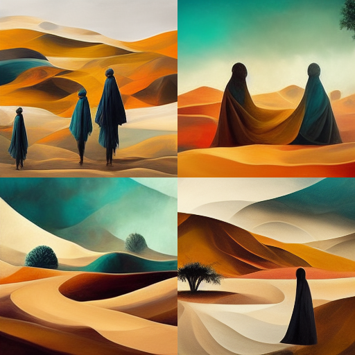 Rym Al-Ghazal’s A.I generated art reflecting identity. 
