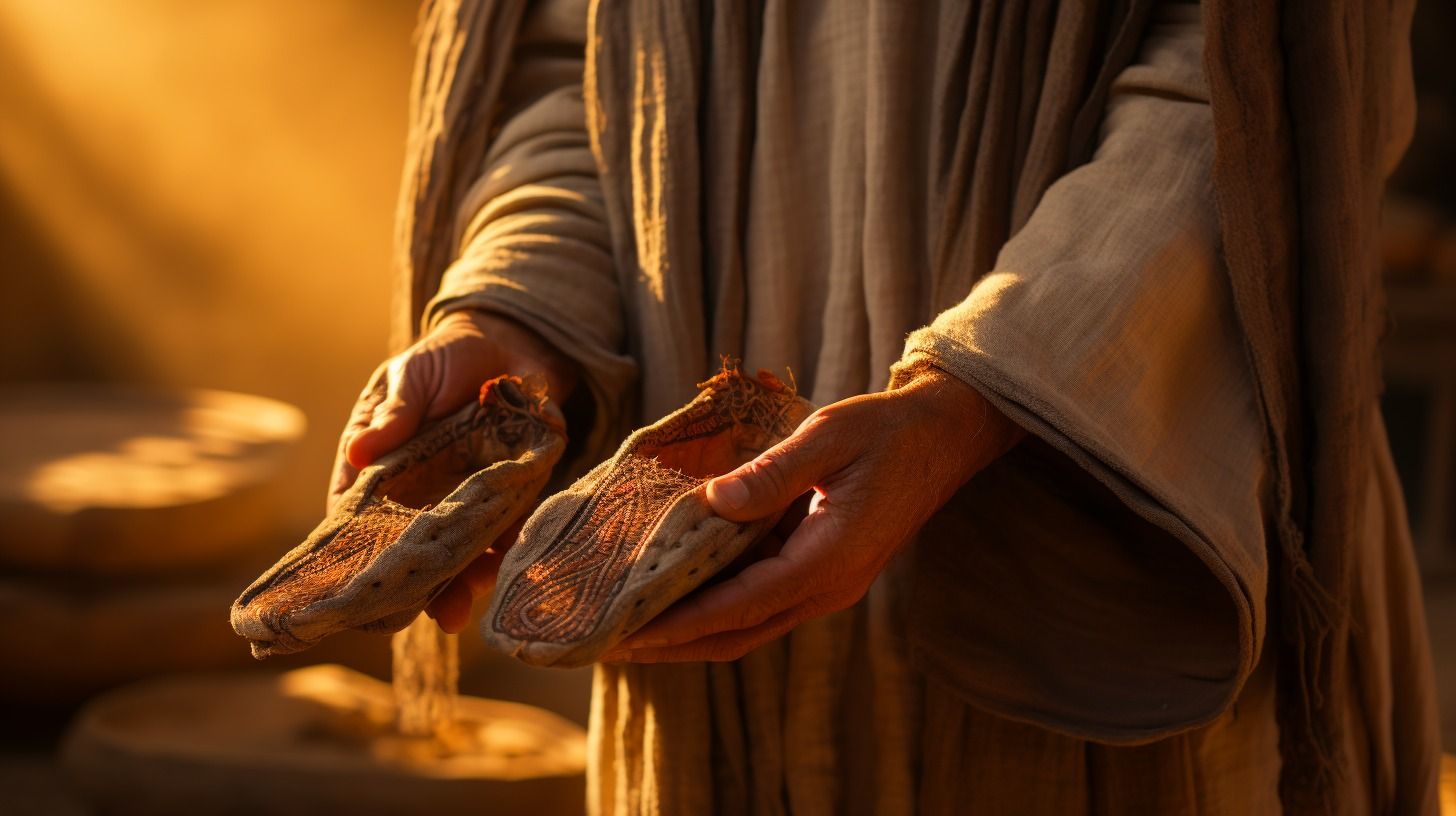 Hussein al-Dhynayb’s clogs - AI-generated art via Midjourney by Ayham Al-Asa’d.