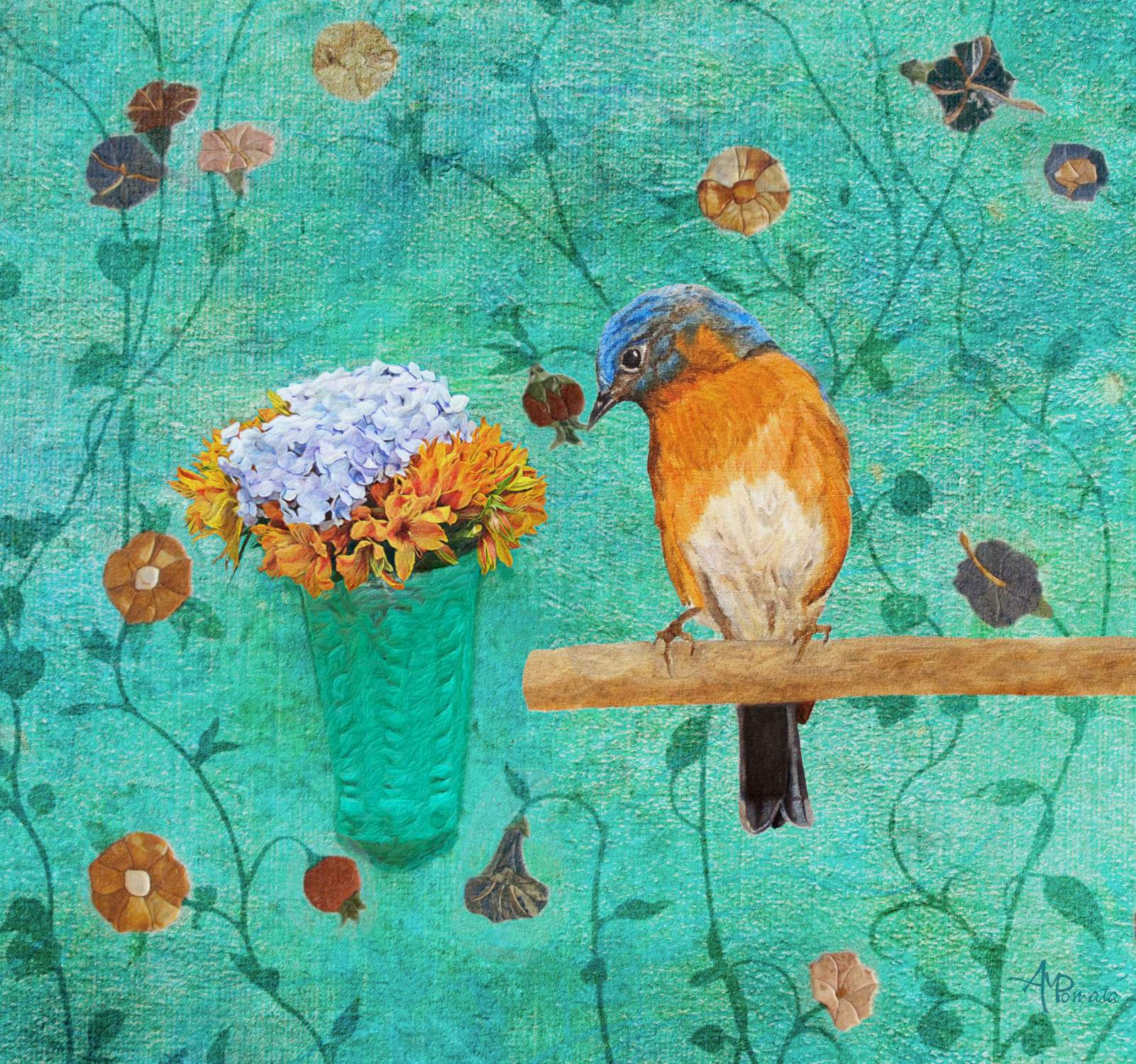 ‘Wrapped in Flowers,’ by artist Ángeles M. Pomata. 