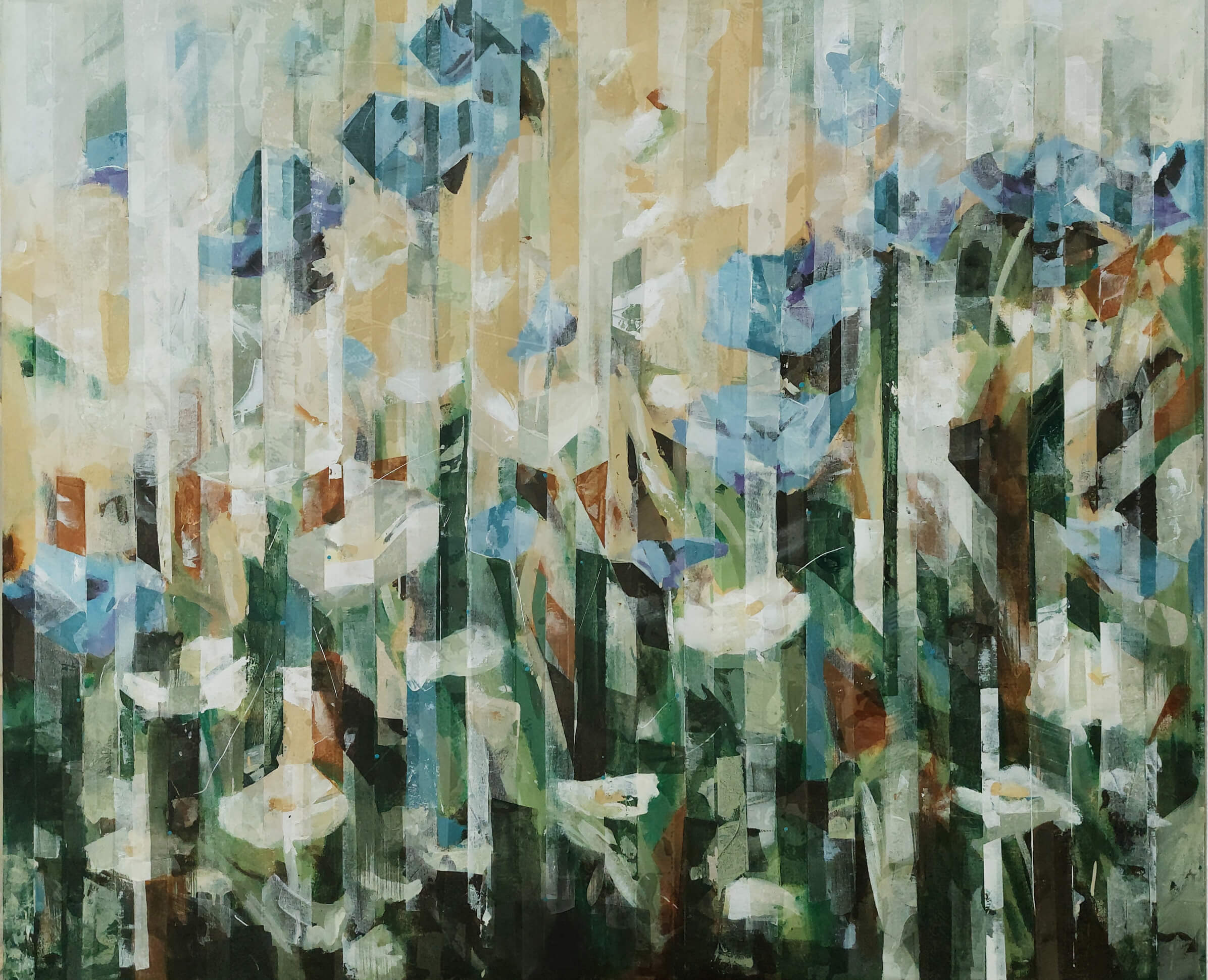 Yellow roses, 2022. Acrylic on canvas 150x180cm . Courtesy of the artist.