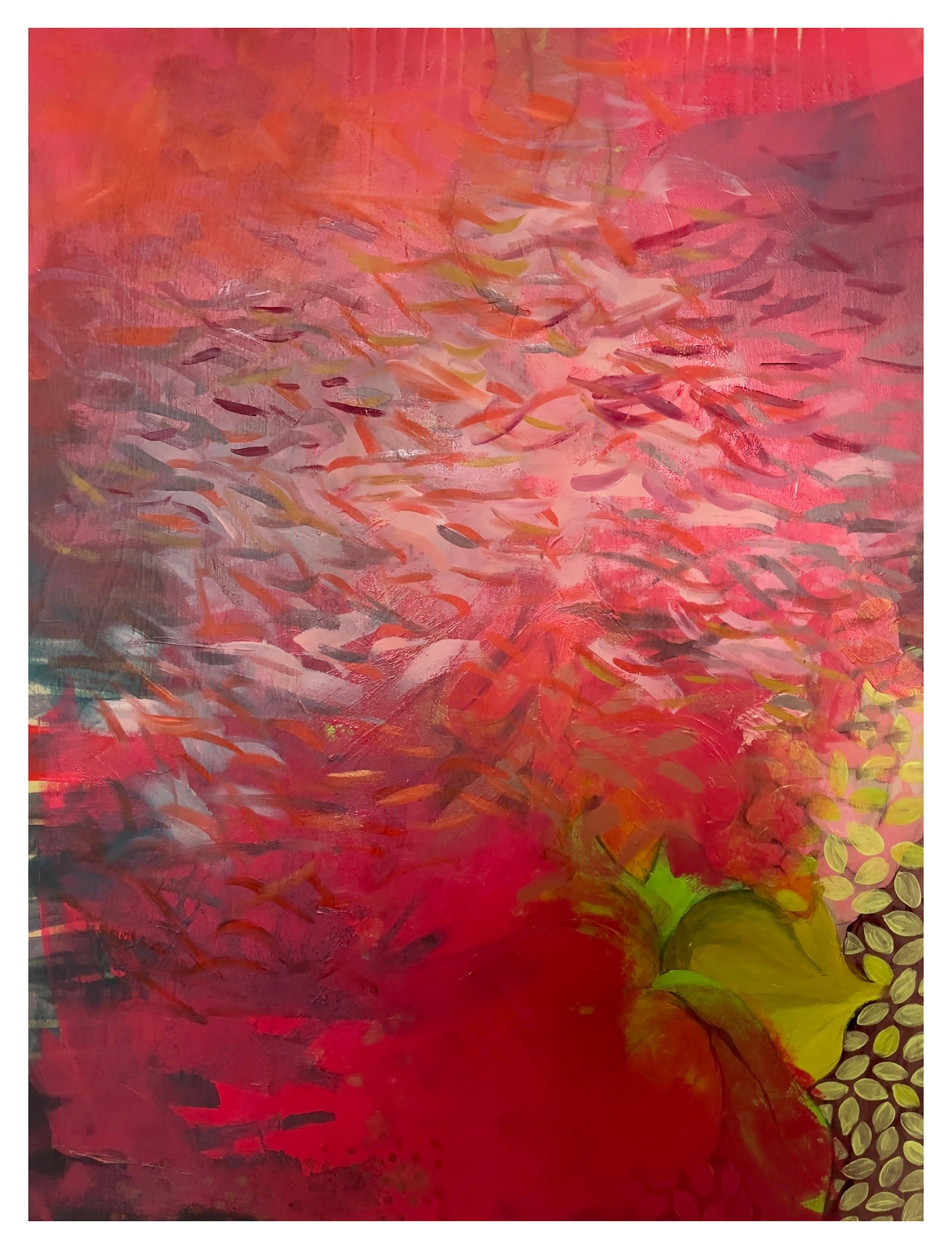 'رغبةٌ أبدية في كلّ ما هو بعيد.' ليزا فولتا زالوم. 2021. ألوان زيتية على لوحة. 61×41 سم. بإذن من الفنانة.