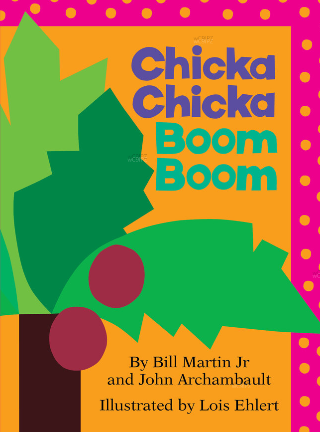 Chicka Chicka Boom Boom, by Bill Martin Jr. and John Archambault, illustrated by Lois EhlertThis classic by the author of the beloved Brown Bear, Brown Bear, What Do You See? is a warm and musical delight, and it’s hard not to dance a little while reading it aloud. It begins with “A told B and B told C, I’ll meet you at the top of the coconut tree,” and each verse is punctuated with a separate “chicka chicka boom boom.” I am not sure how many thousands of times I read-sang this book to my children, night after night, but I’m not tired of it yet.