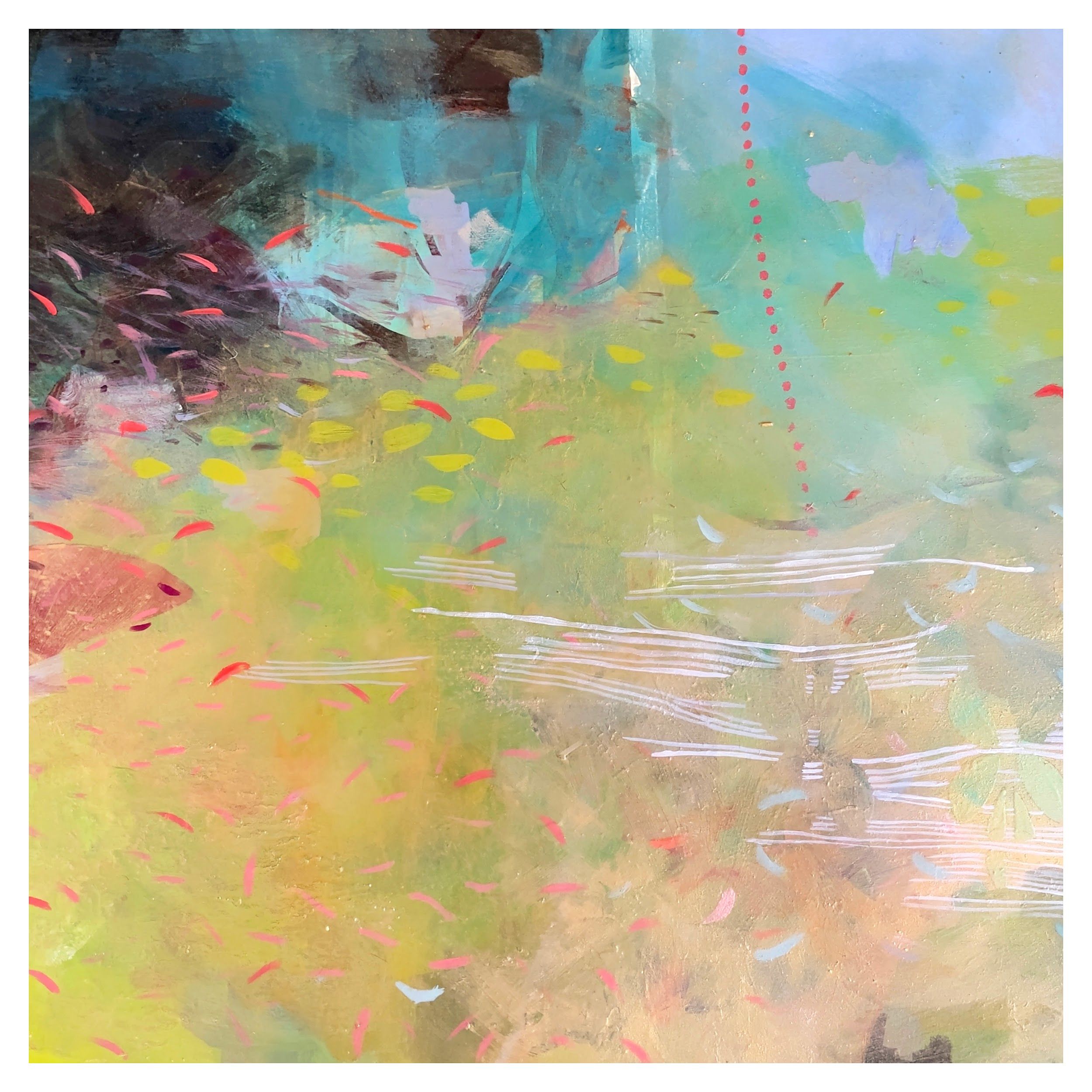 'أثر.'، ليزا فولتا زالوم. 2021. ألوان زيتية على لوحة، 51×51 سم. بإذن من الفنانة.&nbsp;