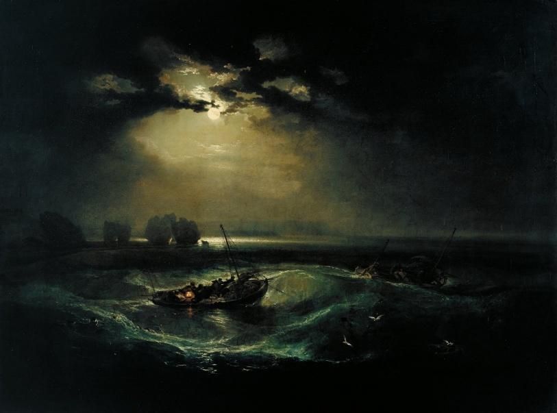 'صيادو السمك في البحر.' جوزيف تيرنر. 1796. المصدر: جالاري تات.&nbsp;