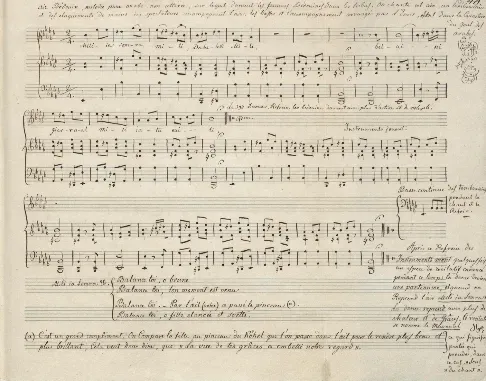 Notes (music notation) of Bedouin music over 200 years ago. An excerpt from Count Rzewuski’s Sur les Chevaux Orientaux et Provenants des Races Orientales ("Concerning the Horses of the Orient and Those Originating from Oriental Breeds"). 1820 - 1830. Source: polona.pl.&nbsp;