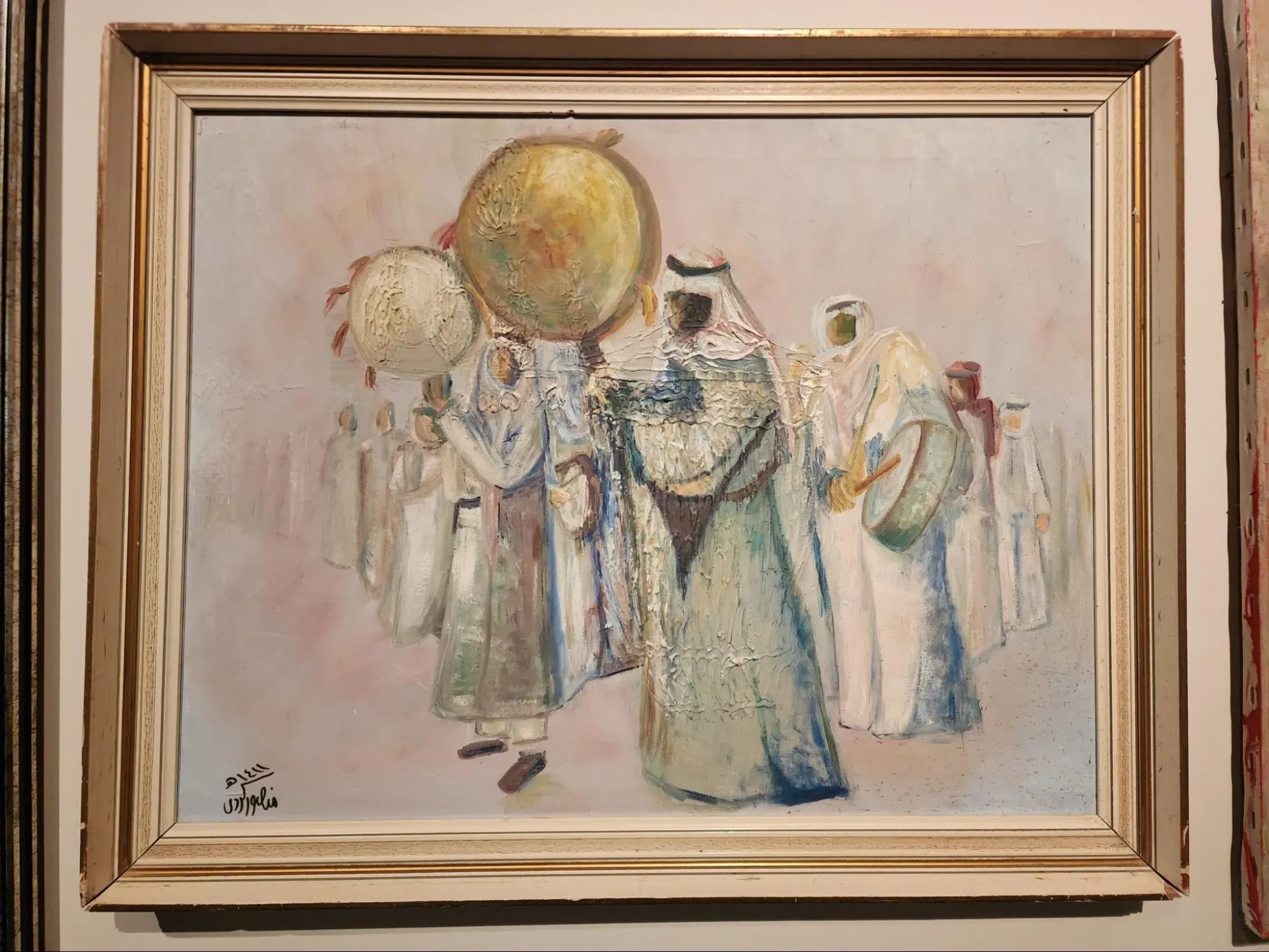 ‘Untitled.’ Abdullah Hammas. 1953. Oil on canvas. 56 x 76 cm. Courtesy of the artist. Photo by: Ahmad Al Thani. Exhibit Bedayat: Beginnings of Saudi Art Movement.&nbsp;
