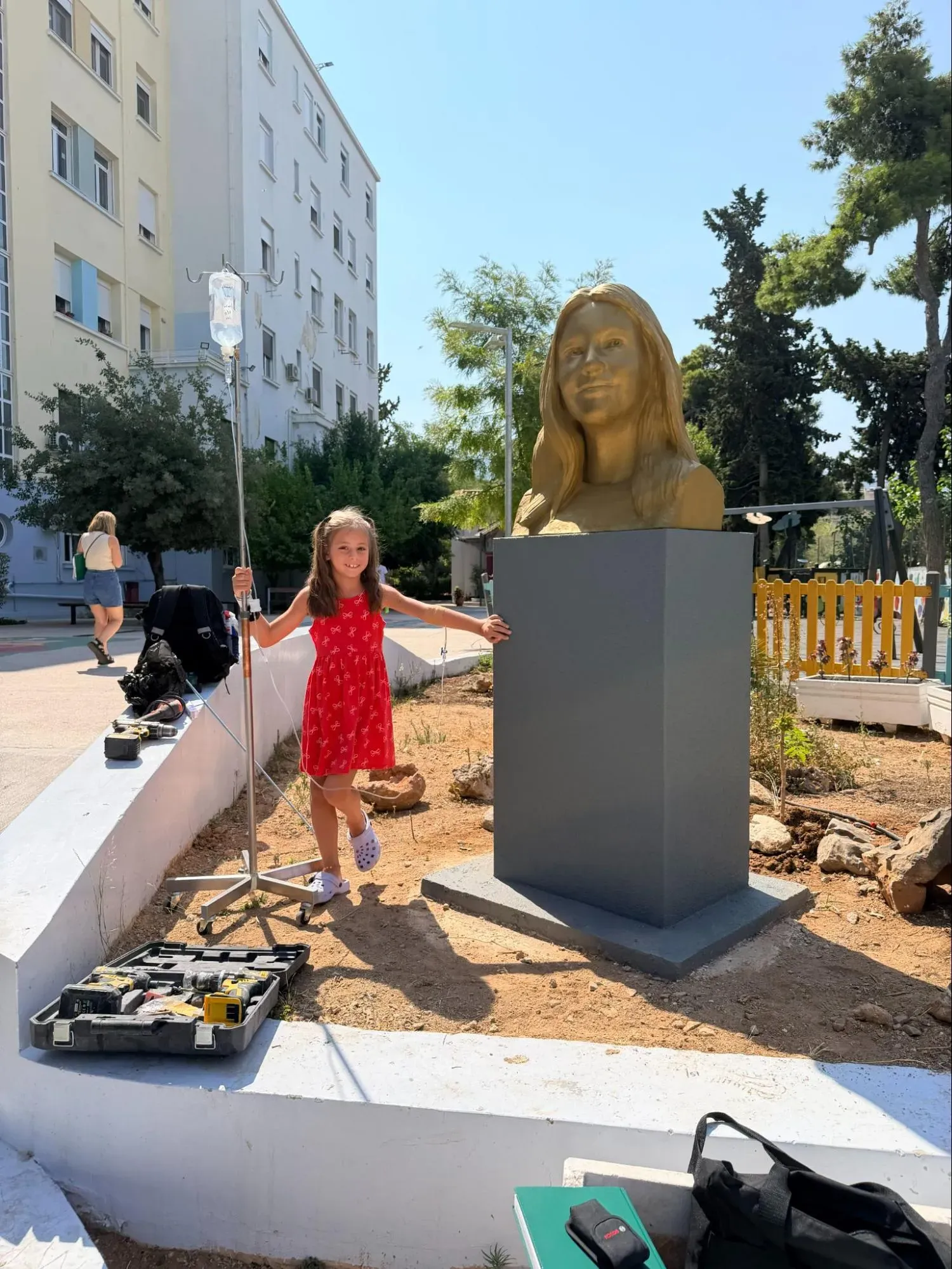 ‘Kore.’ George Petrides. 2024. Photo taken by the artist near Aglaia Kyriakou General Children’s Hospital on July 21, 2026. Courtesy of the artist.&nbsp;