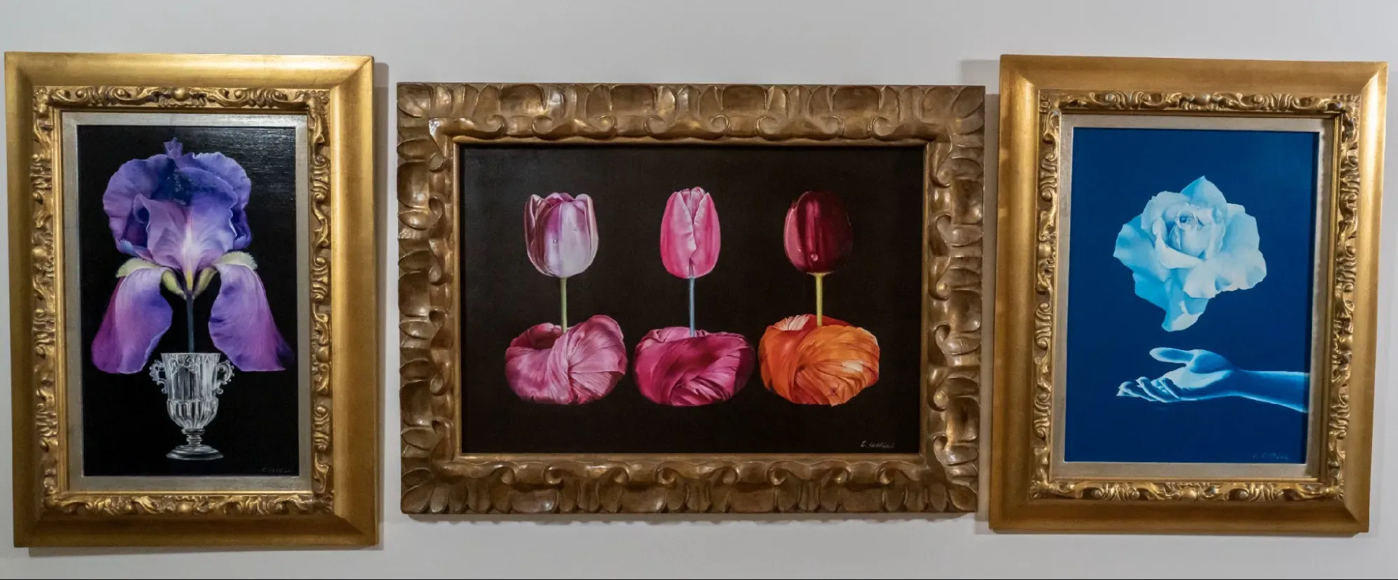 Art of Flowers. Eva Cellini. Undated.Part of HRH Ambassador Reema Bandar Al-Saud's private art collection. Photo by Rania Abdel Razek.&nbsp;&nbsp;