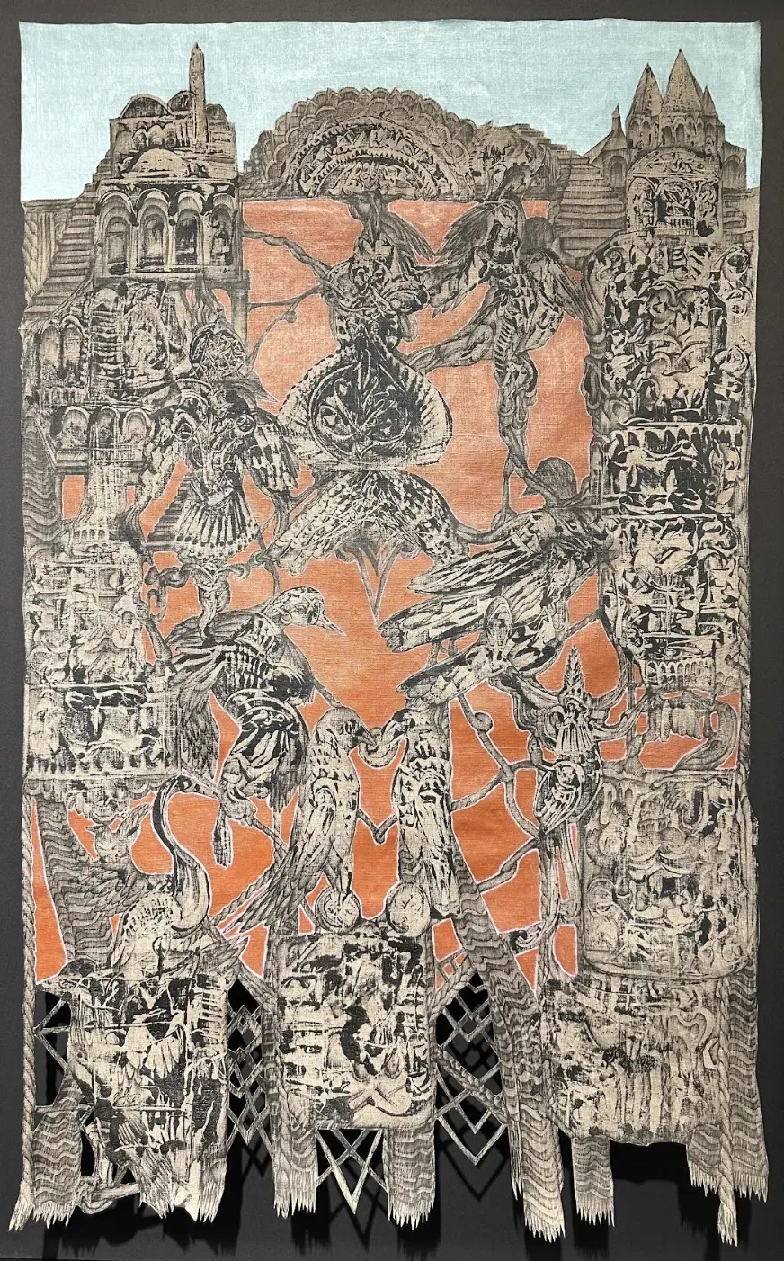 'The Conference of the Birds.' Kevork Mourad. Acrylic on linen, 63 x 103 cm. Courtesy of the artist and Leila Heller Gallery.&nbsp;