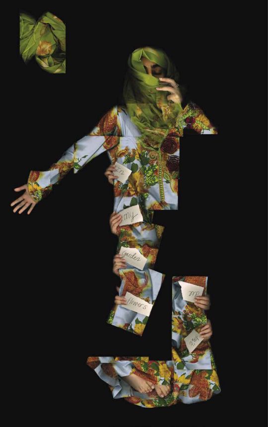 ‘Flower in the Garden’ by Emirati artist Maitha Demithan. Scanography on paper,178 x 143 cm, 2010. Image courtesy of Barjeel Art Foundation, Sharjah.