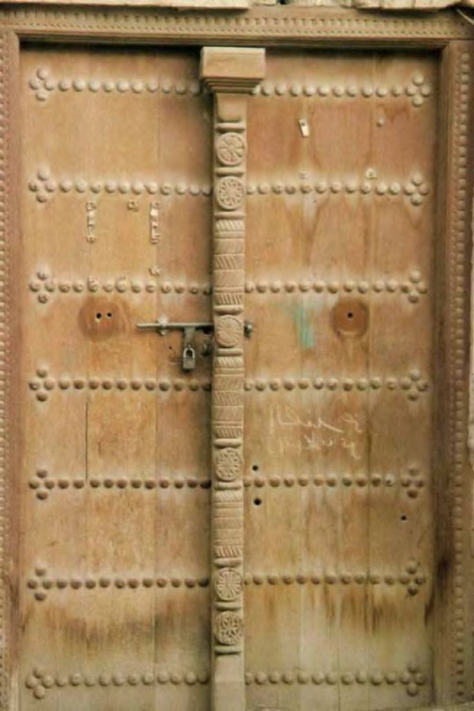 A traditional Saudi door.