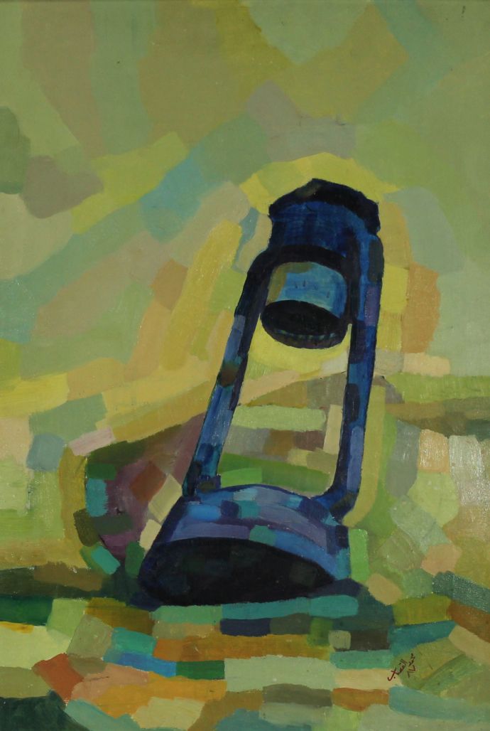 ‘Untitled,’ by Mohammed Al Qassab. 1987. Oil on canvas, 76 x 51 cm. Image courtesy of Barjeel Art Foundation, Sharjah.