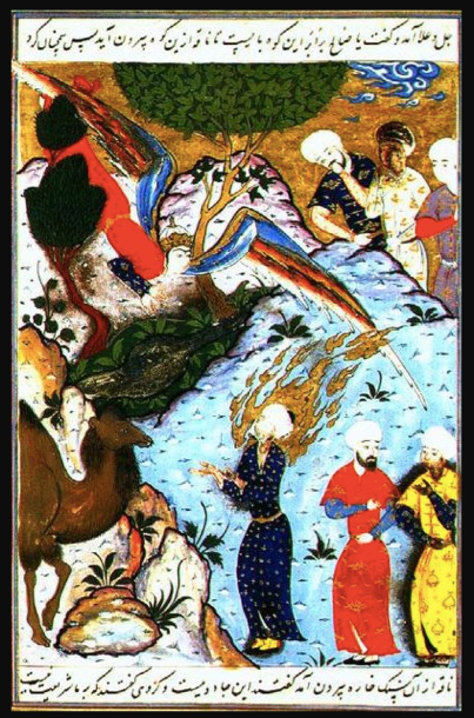 (An art piece depiction of Salih inviting his people to see the She-Camel, from an illuminated manuscript version of ''Stories of the Prophets By author Abū Ishāq Ibrāhīm bin Mansūr bin Khalaf of Neyshābūr in the 12th century AD)