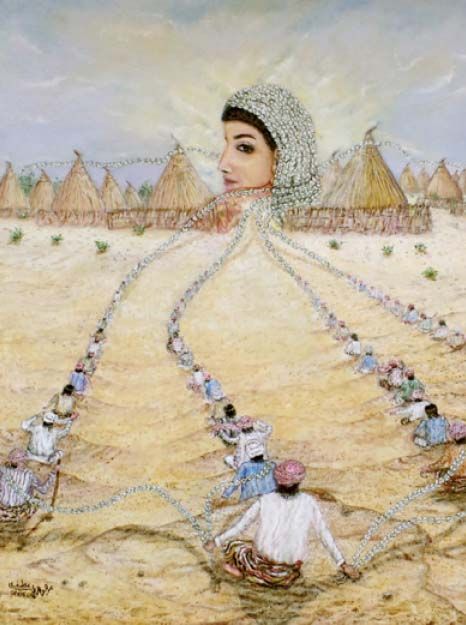 لوحة: “هجران صغير” للفنان عبدالوهاب عطيف