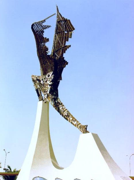 Man's dream. 1993 A public sculpture at Saudia Airlines headquarters.By Dia Aziz Dia. 