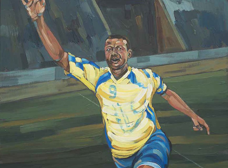 Majid Abdullah. Some of the Saudi legends from the ‘Wall of Legends” by Jeddah-based artist Monzer Charaby.