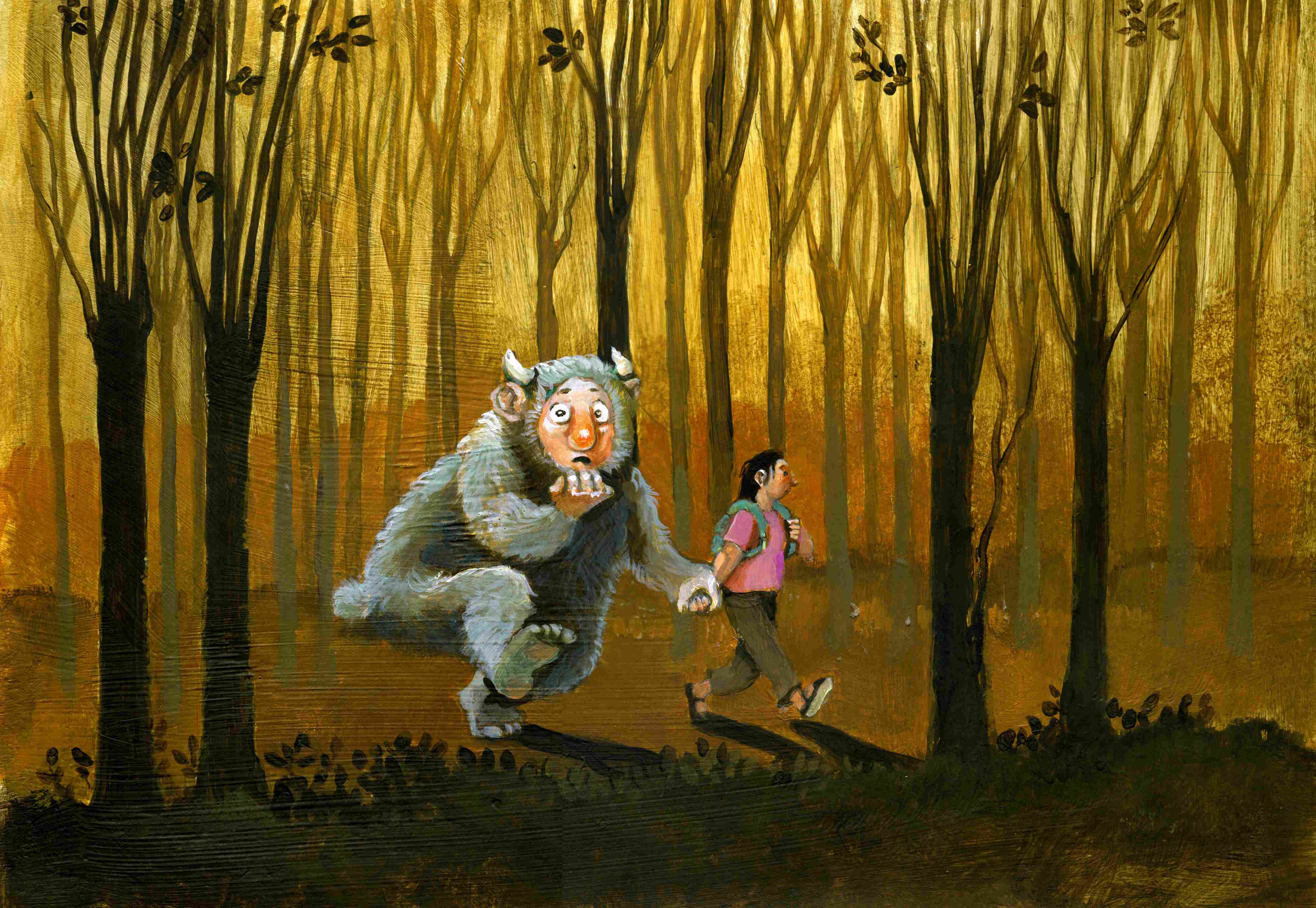 As children, fear is a story. We can take it by the hand and venture into the dark forest of life, returning as adults to face the endless trials that await us... with purity of heart and imagination. Courtesy of Cristina Bernazzani.