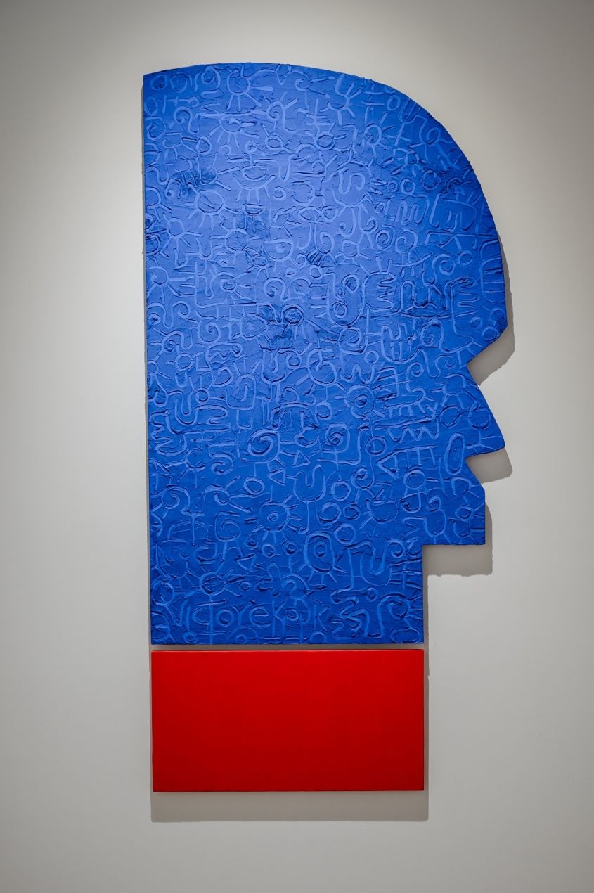 Artwork by Viktor Ekpuk at the INTERwoven TEXTures exhibition in Efie Gallery